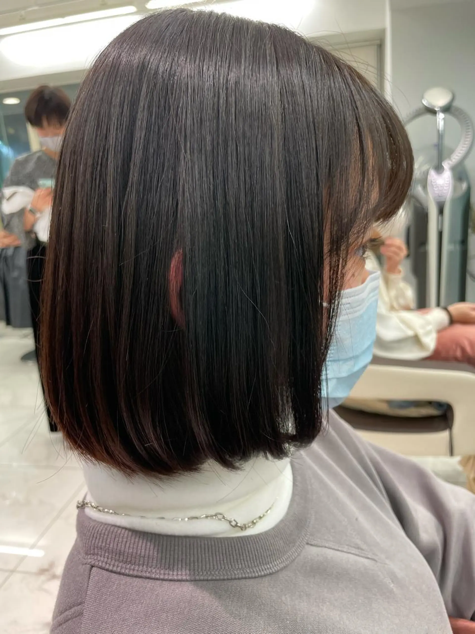 ミディアム パーマ 縮毛矯正 カット 縮毛矯正 福島成美/髪質改善 縮毛矯正/カラーのヘアスタイル