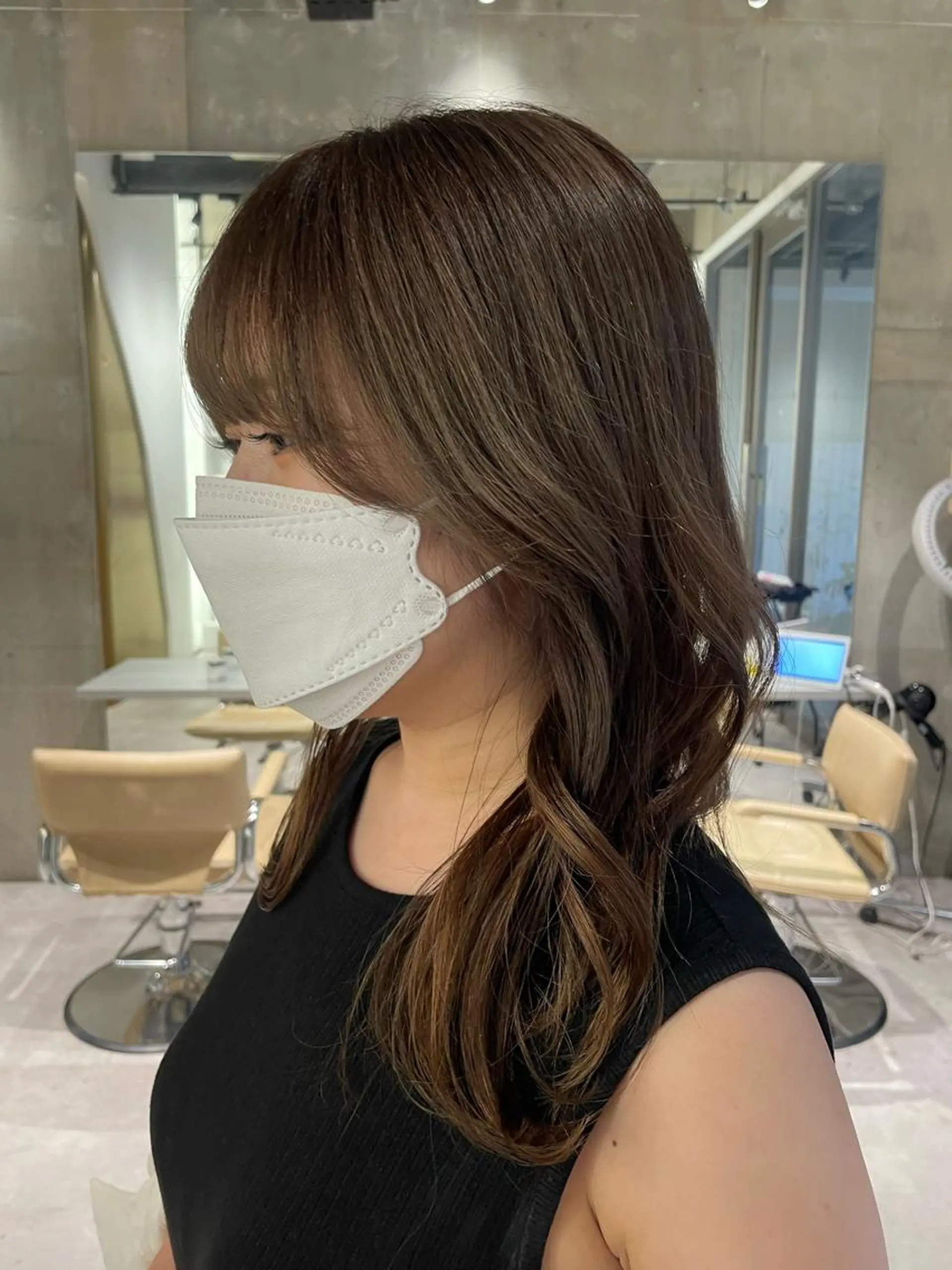 セミロング カラー ☀️海外レイヤー 🇺🇸/ヒナコのヘアスタイル