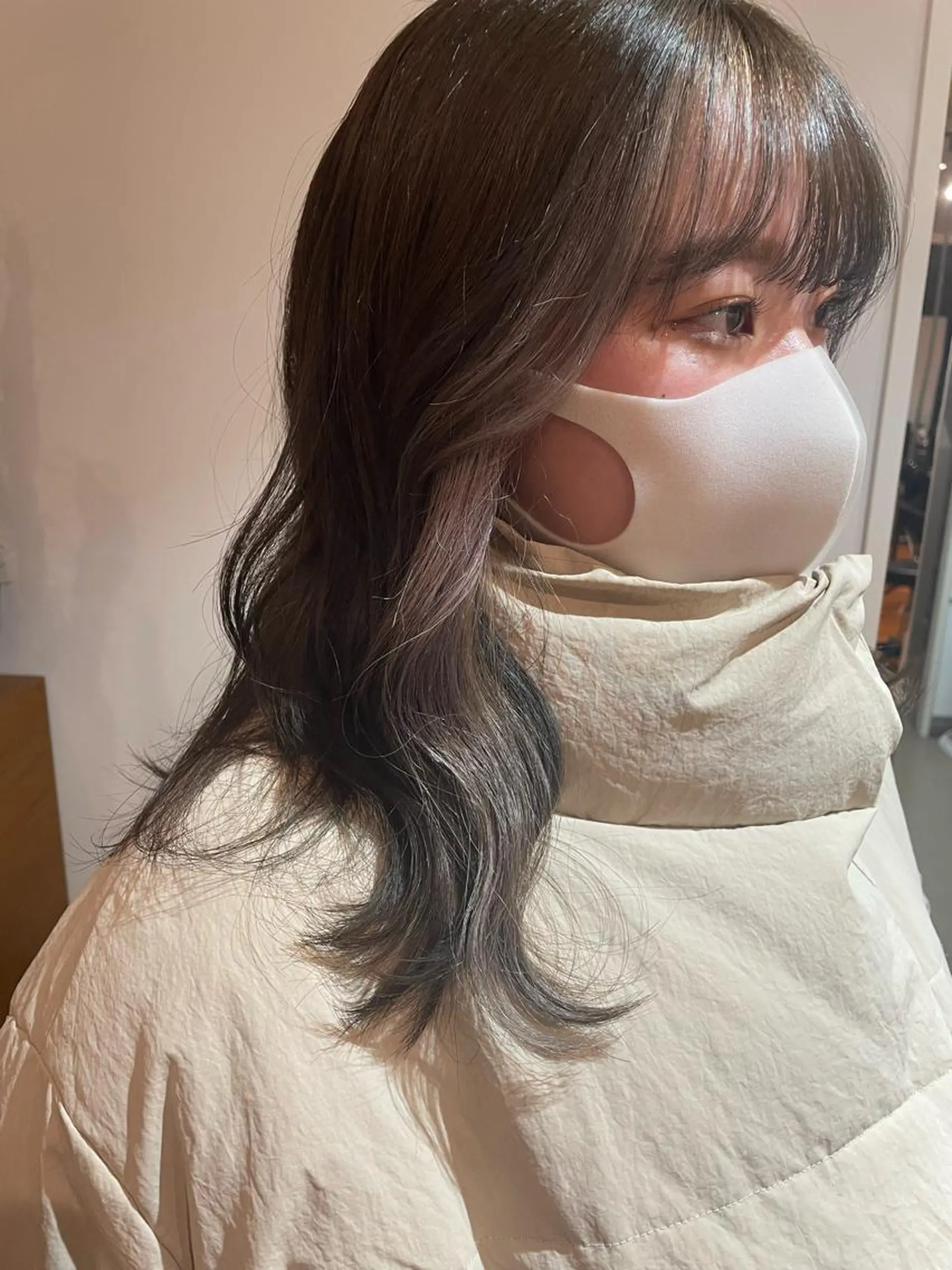 ミディアム カラー インナーカラー カット ヘアカラー トリートメント 暖色カラーボブカット 🍇⛄️佐藤愛里のヘアスタイル