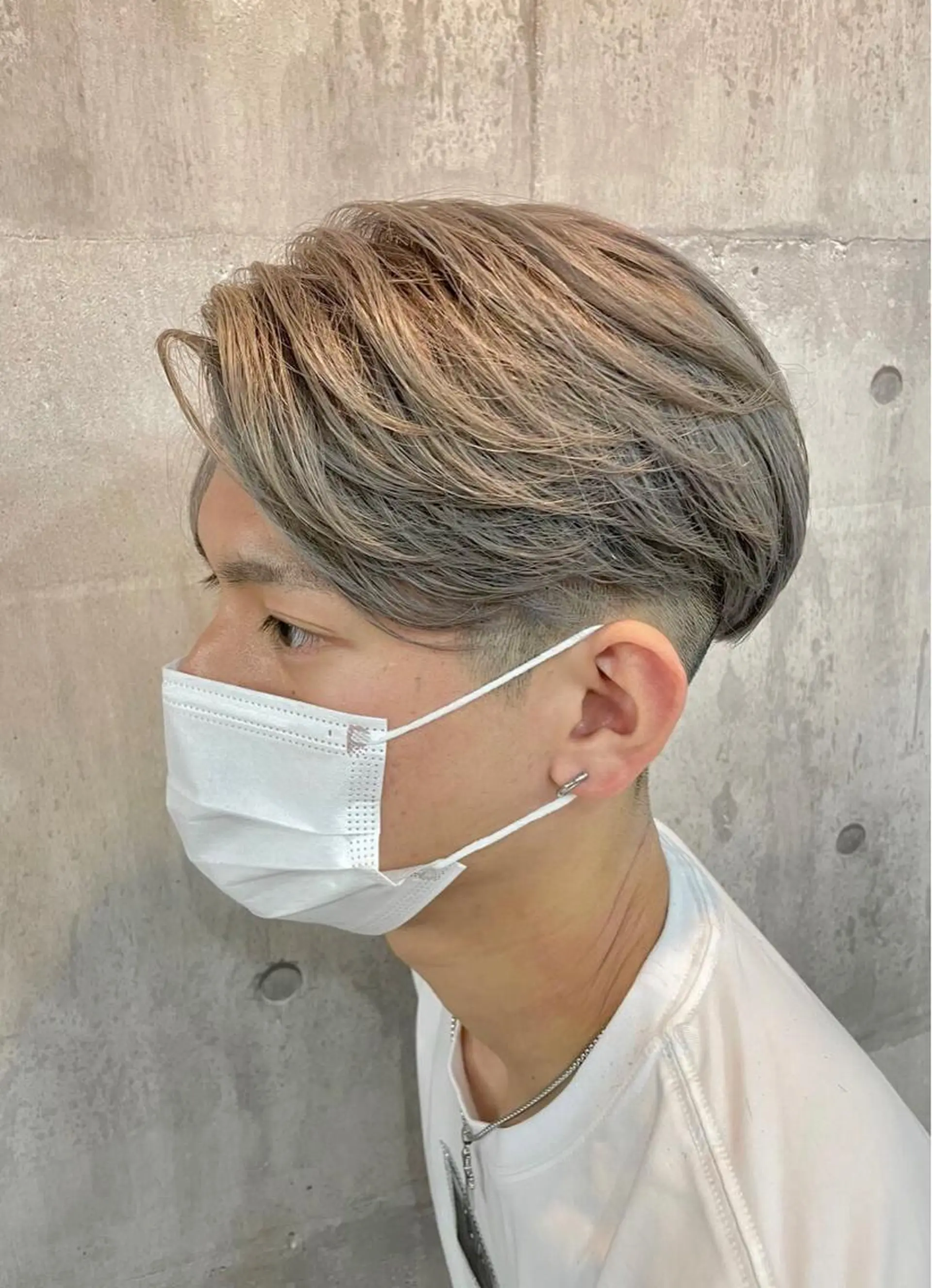 ショート カラー メンズ ハンサムショート ショートヘア 興津/韓国レイヤー ダブルカラー美髪縮毛のヘアスタイル