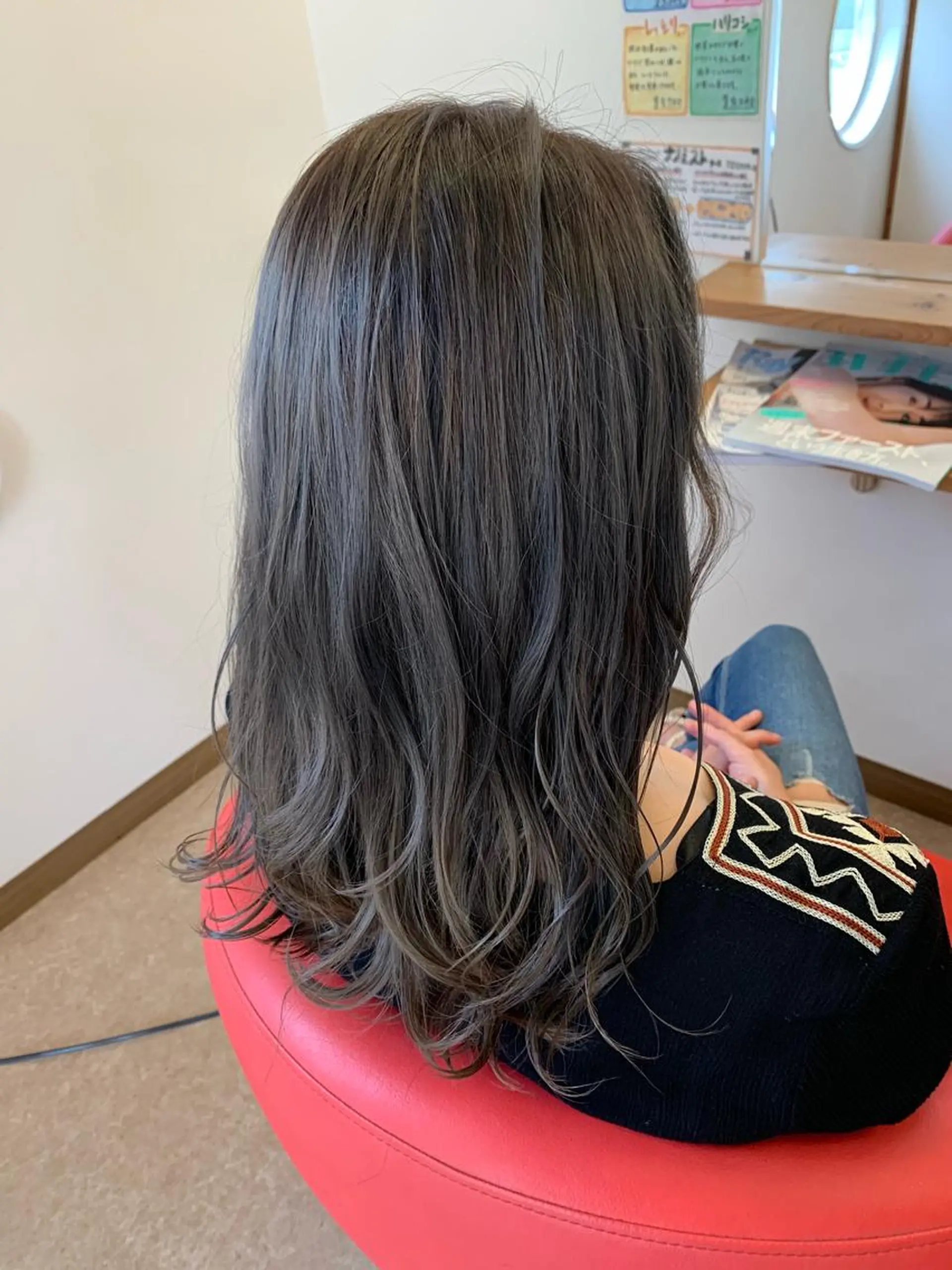 セミロング カット ヘアカラー トリートメント 國井 瑞貴のヘアスタイル