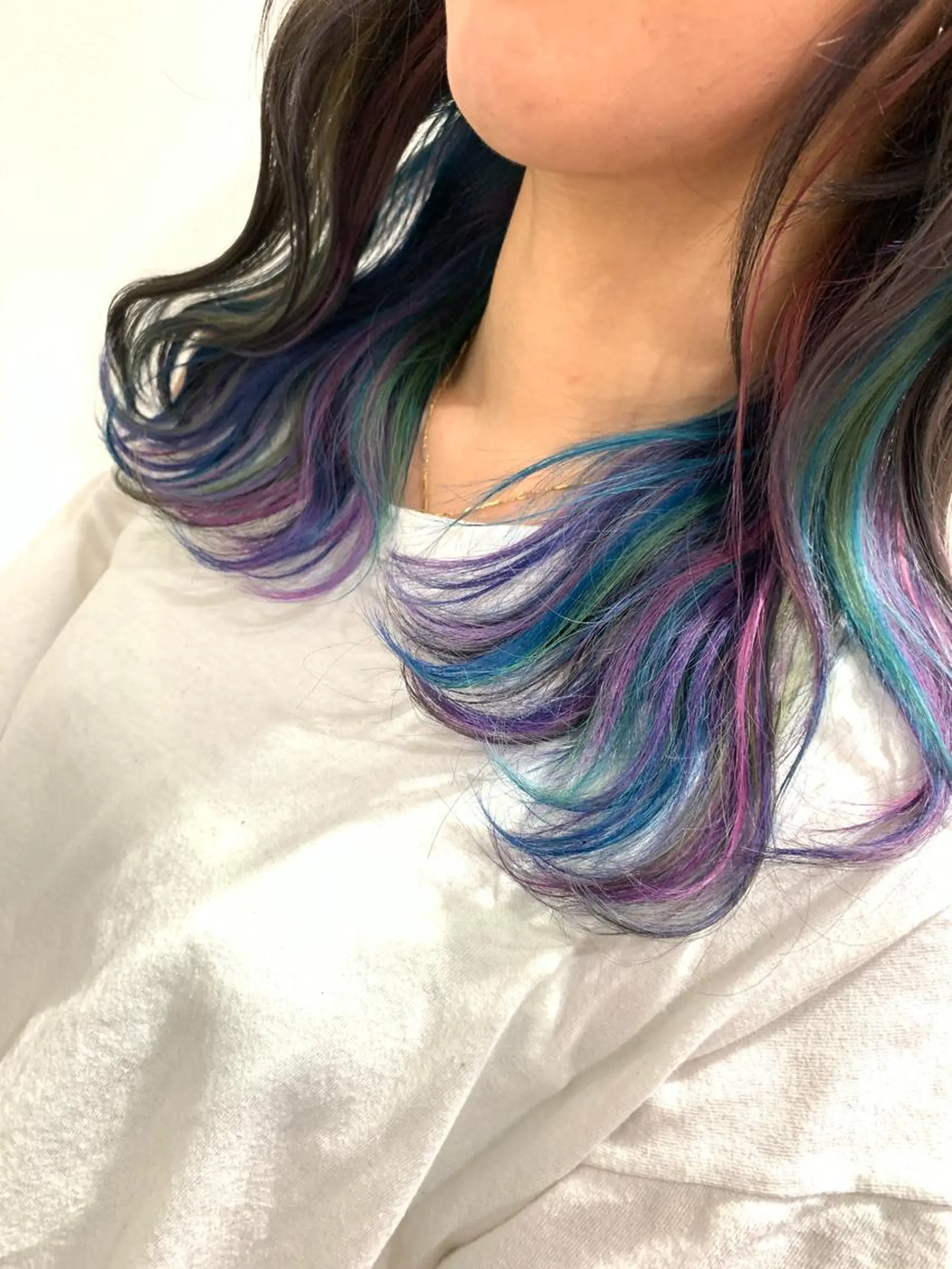 ロング カラー ユニコーンカラー 🍀ケアブリーチ カラー🍀坂井のヘアスタイル