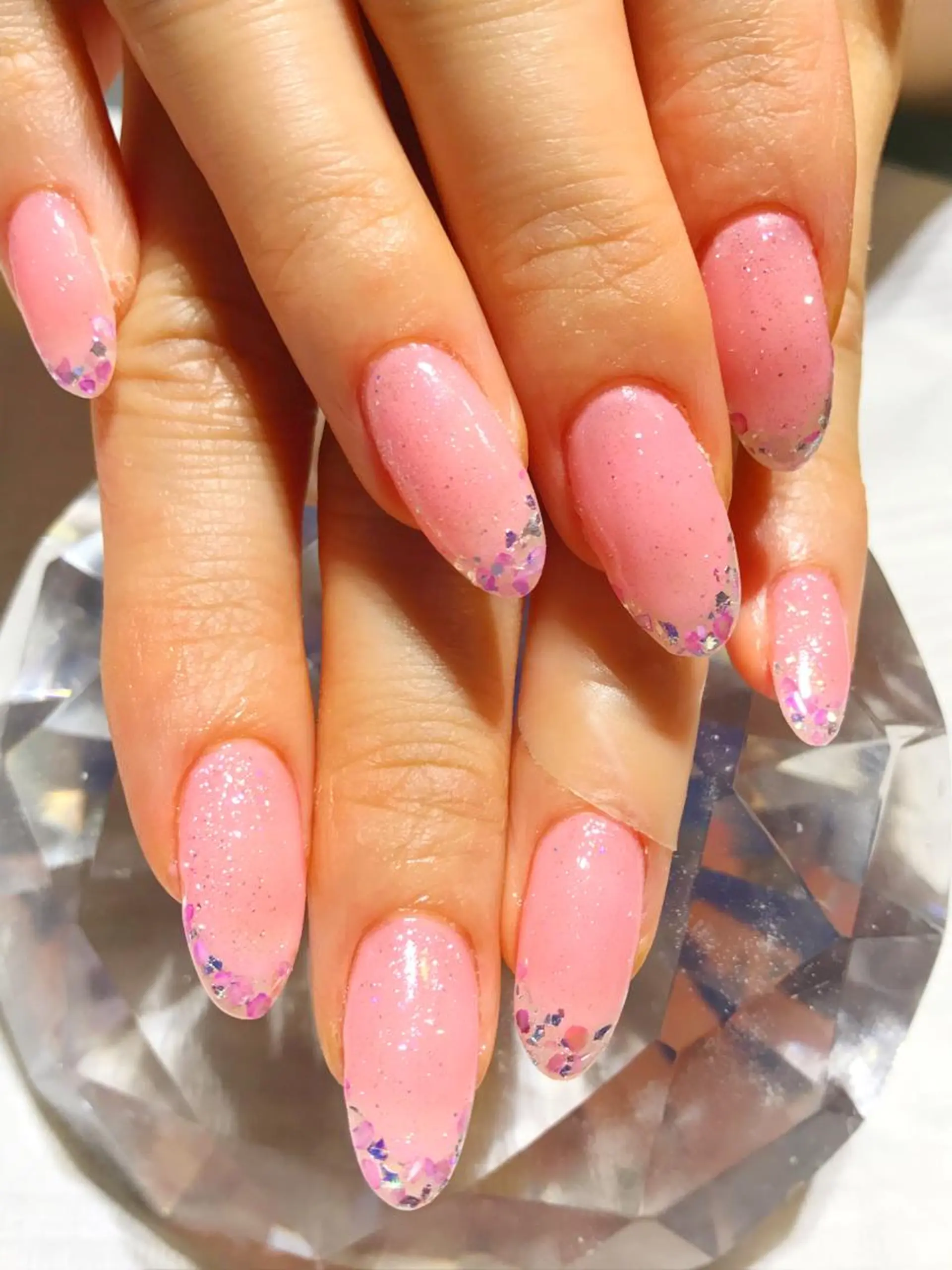 ネイル クリアネイル ジェルネイル スカルプネイル YUN 💅のネイルデザイン