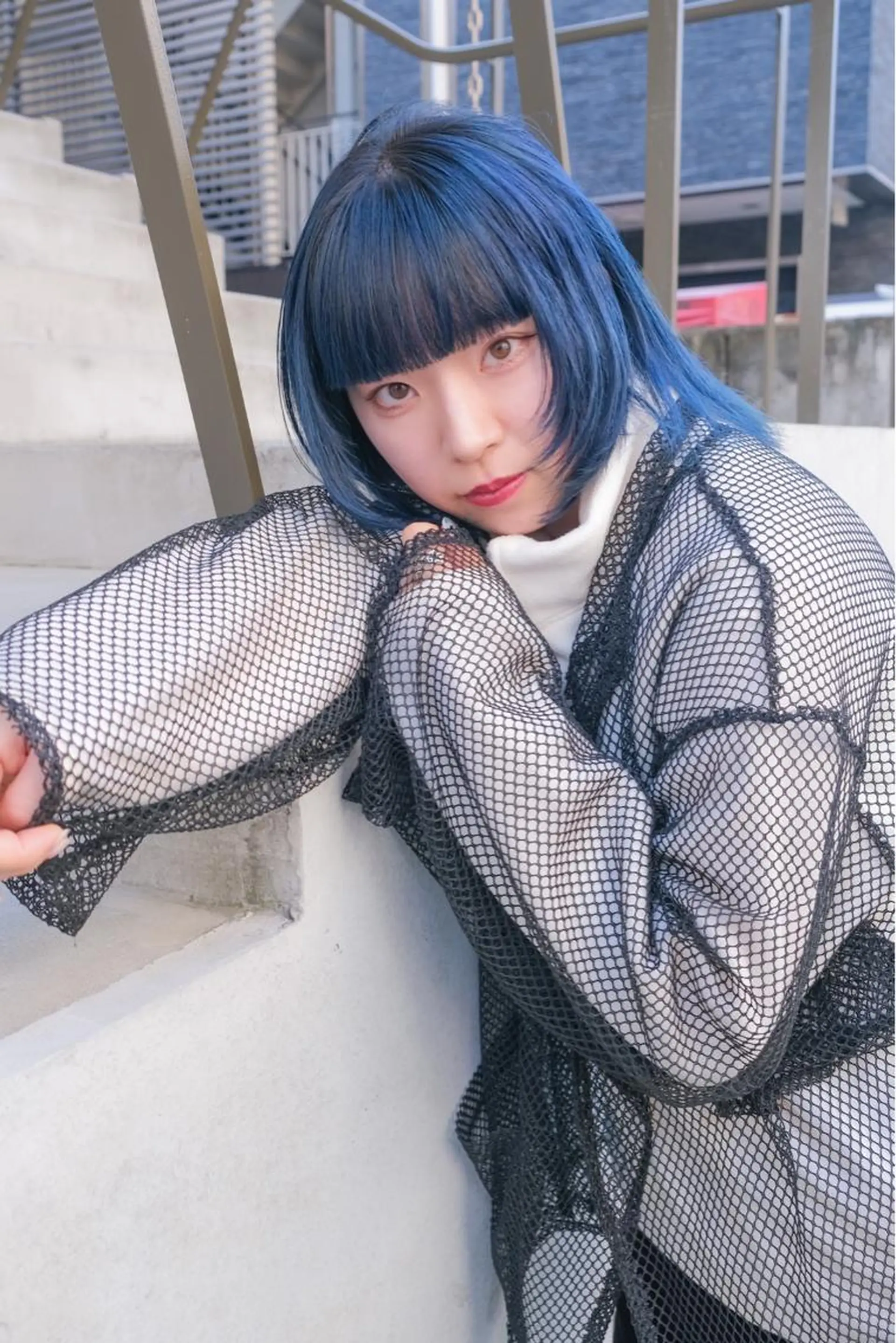 ミディアム ヘアカラー nessヤマサキ リュウタのヘアスタイル