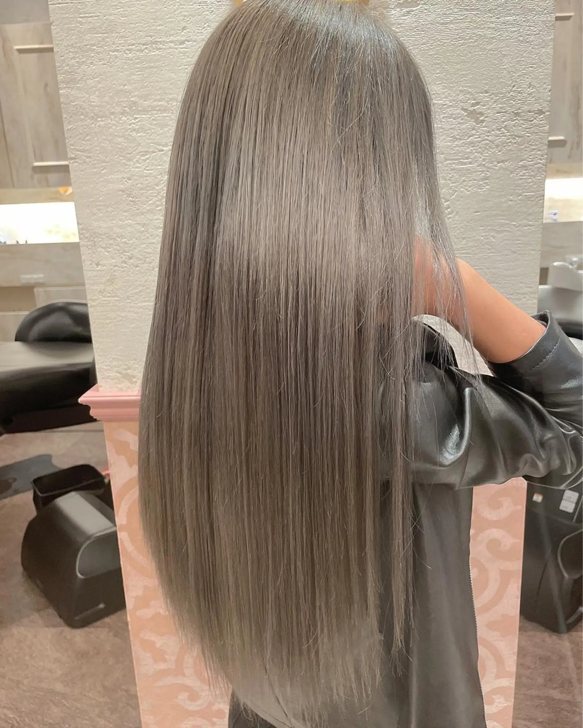 ロング カラー レイヤー/顔まわり 縮毛矯正/月城宏清のヘアスタイル