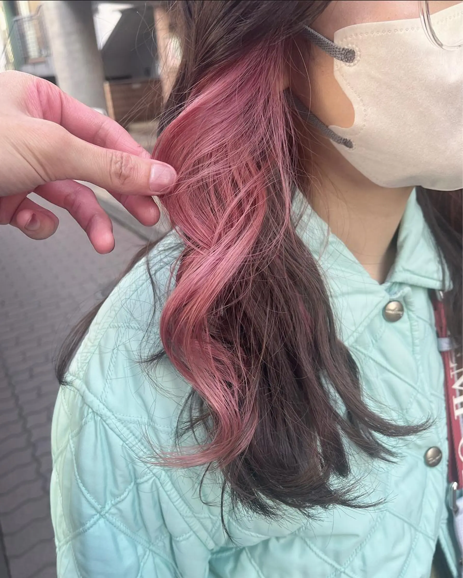 ロング カラー ショートボブ アッシュ バレイヤージュ ミストバング ベージュカラー カット ヘアカラー トリートメント 原宿サロン代表 デザインカラー伊藤卓のヘアスタイル