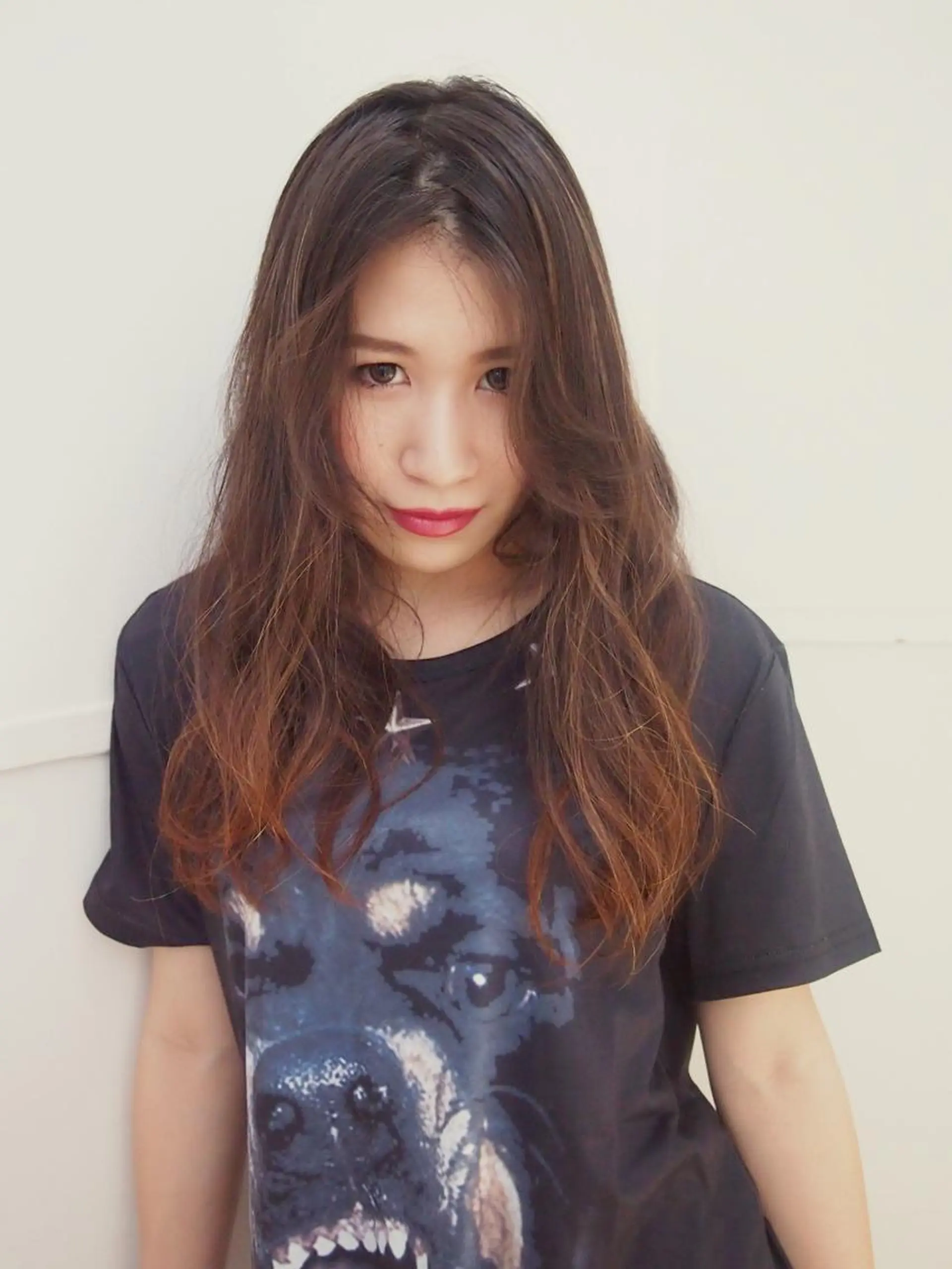 セミロング カラーモデル募集中 美容室ハピスのヘアスタイル