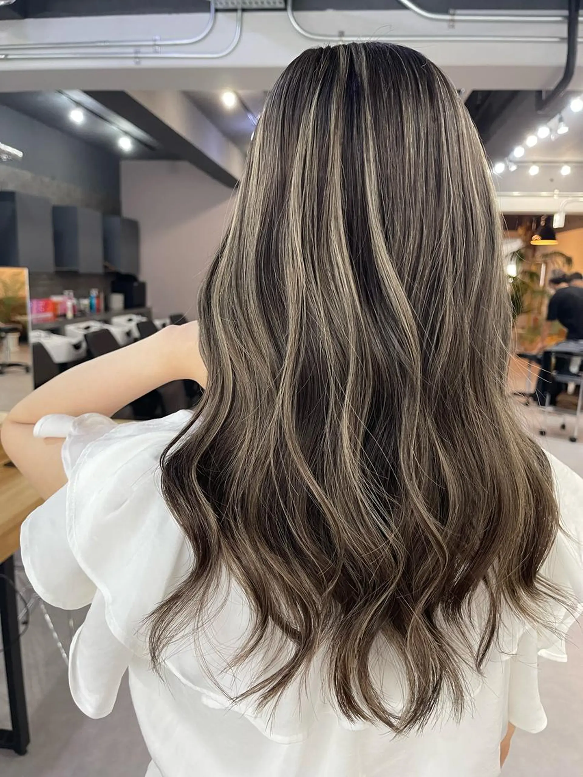 ロング カラー ブリーチ ハイライトカラー ハイライト ヘアカラー トリートメント Reb_keiji 👑小倉圭司のヘアスタイル