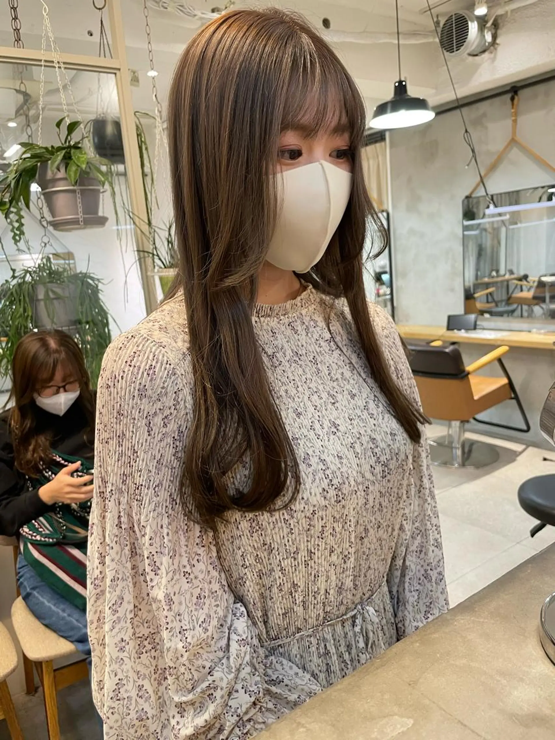 ロング カラー ヘアアレンジ 小顔レイヤー×コンパ クトボブ/林隆平のヘアスタイル