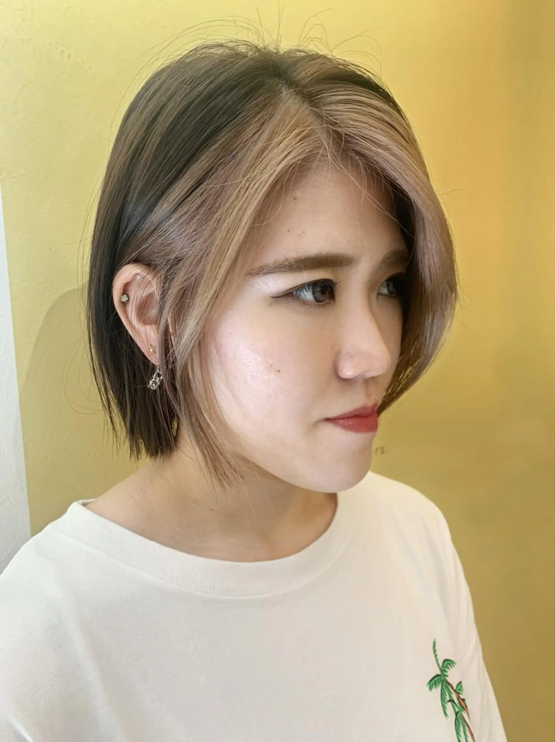 ショート カラー ハイライトカラー ハイライト hub hair レイヤー/透明感のヘアスタイル