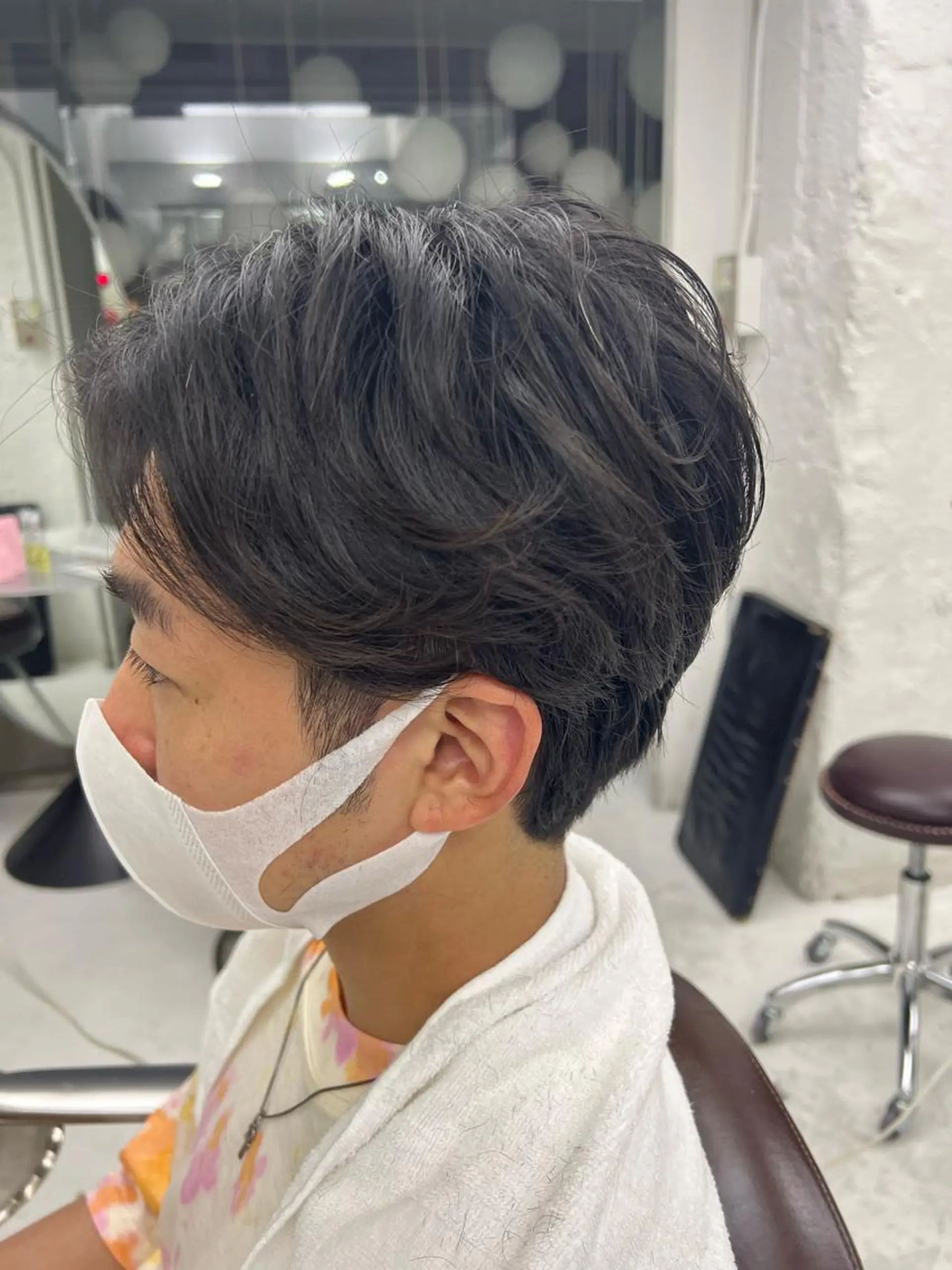 メンズ センターパート メンズパーマ カット パーマ 野崎 海翔のヘアスタイル