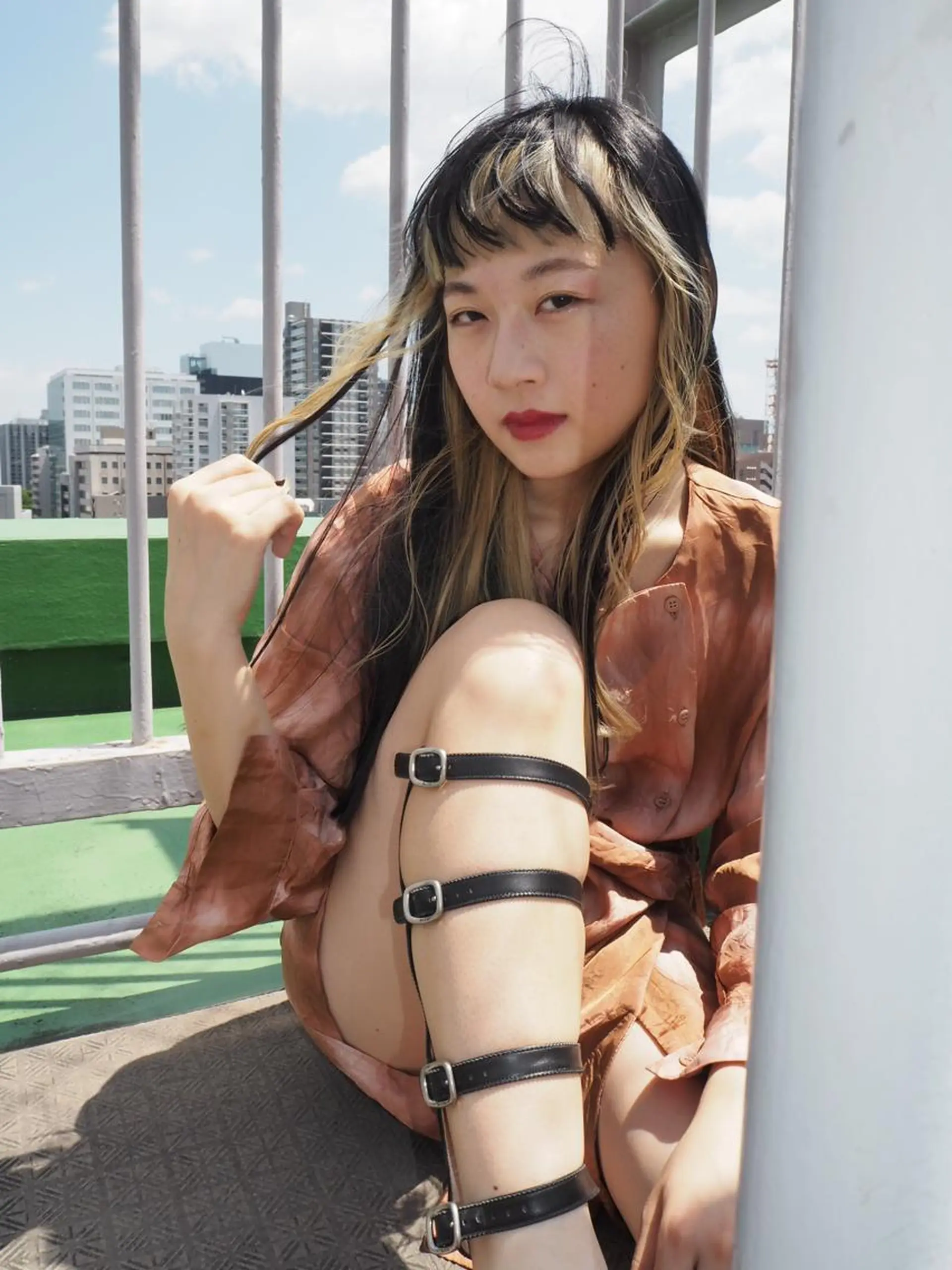 ロング カラー ヘアアレンジ バレイヤージュ ブリーチ ケアブリーチ デザインカラー ダブルカラー スパイラルパーマ 🌐hina⭐️のヘアスタイル