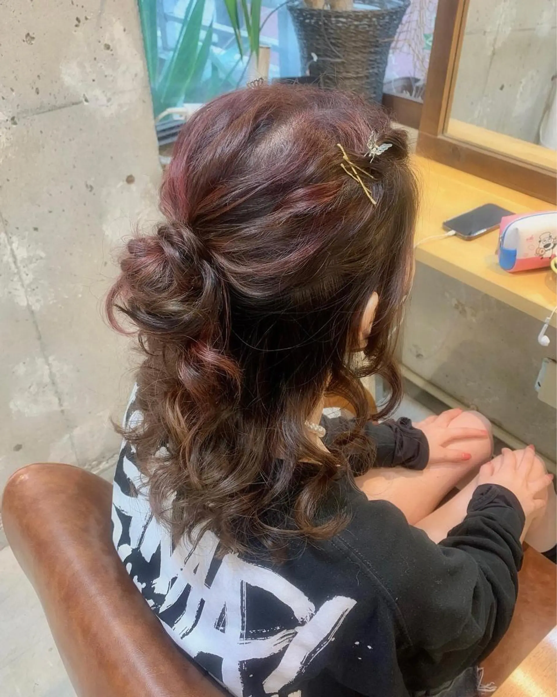 ミディアム ヘアアレンジ ハーフアップ Kaori / P’s 渋谷のヘアスタイル