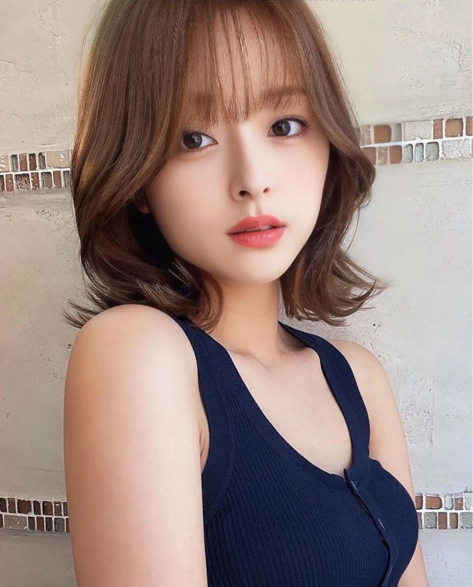 ミディアム カット ヘアカラー トリートメント 韓国美髪矯正✂️ 佐藤ヒロのヘアスタイル