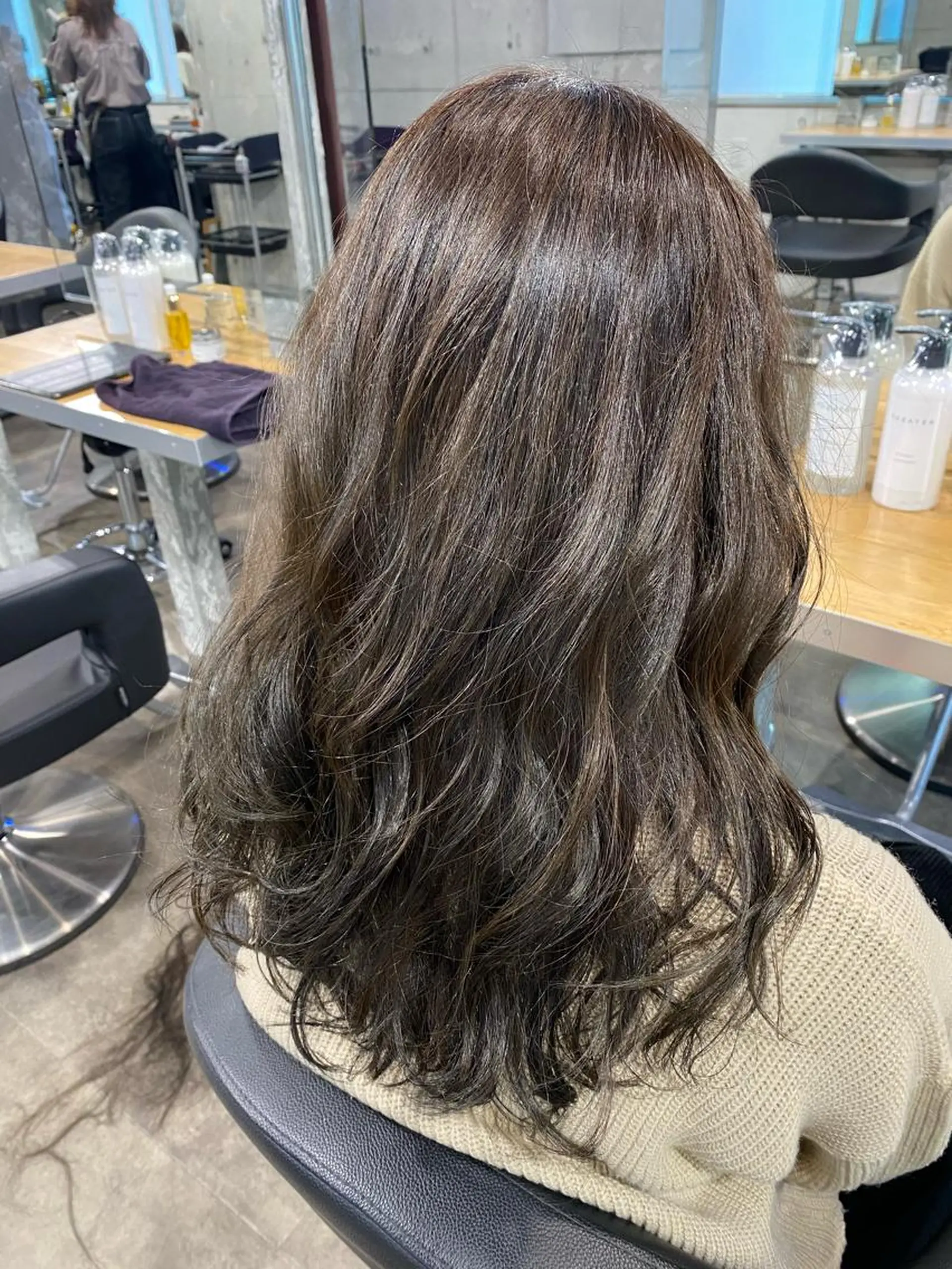 ロング カラー パーマ ヘアアレンジ メンズ キッズ ネイル マツエク・マツパ グレージュ 赤色 Rene'所属・当日予約⭕️ JUNYAのヘアスタイル