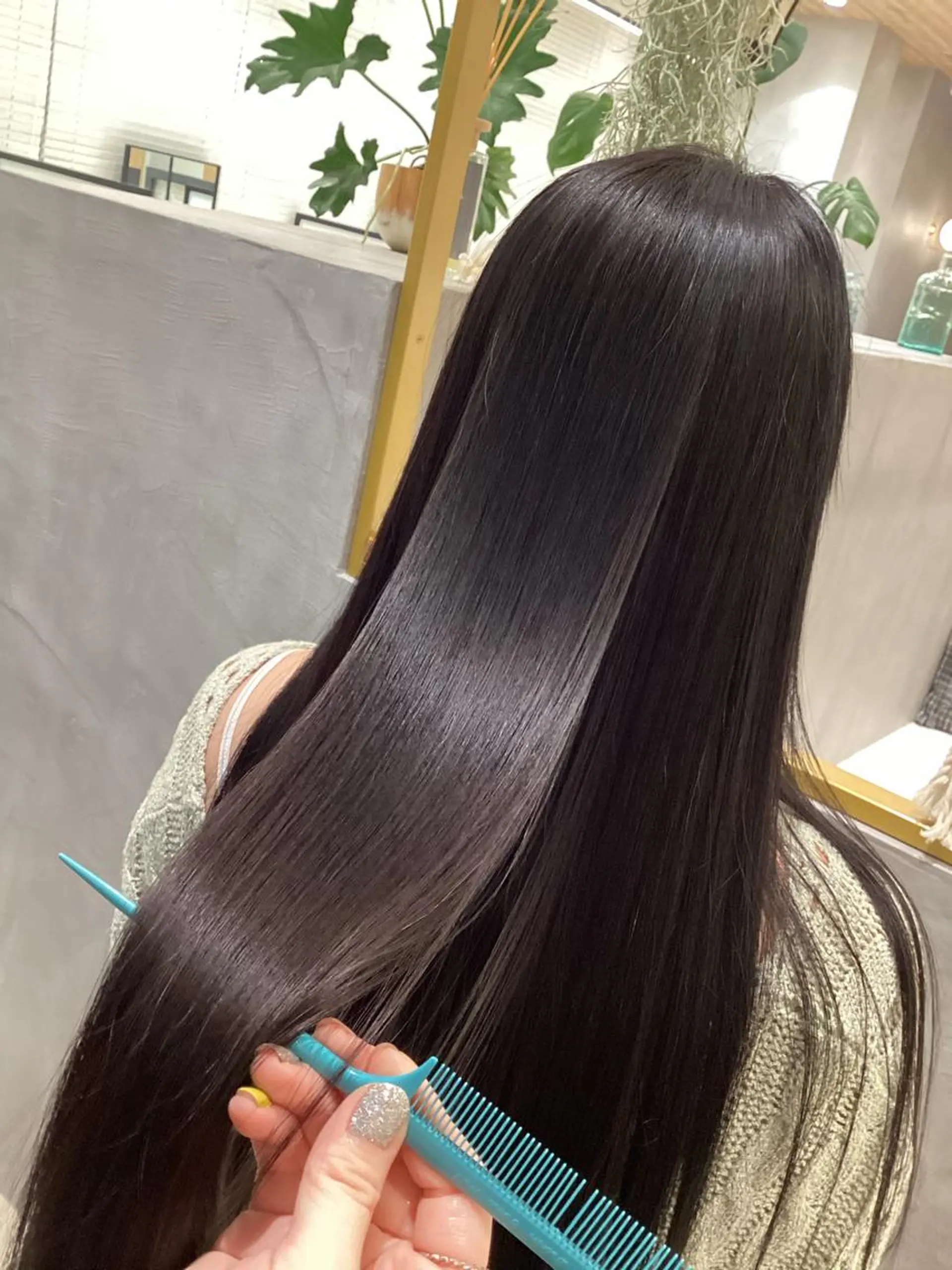 ロング カラー カット 縮毛矯正 トリートメント 🦋店長🦋 ほんさわ みずきのヘアスタイル