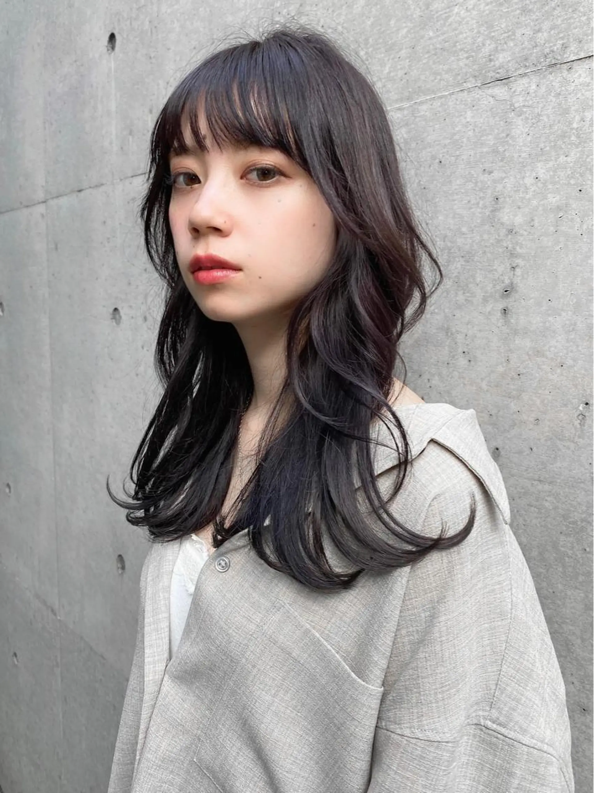 セミロング カラー レイヤー/顔周り /透明感🩶高橋大のヘアスタイル