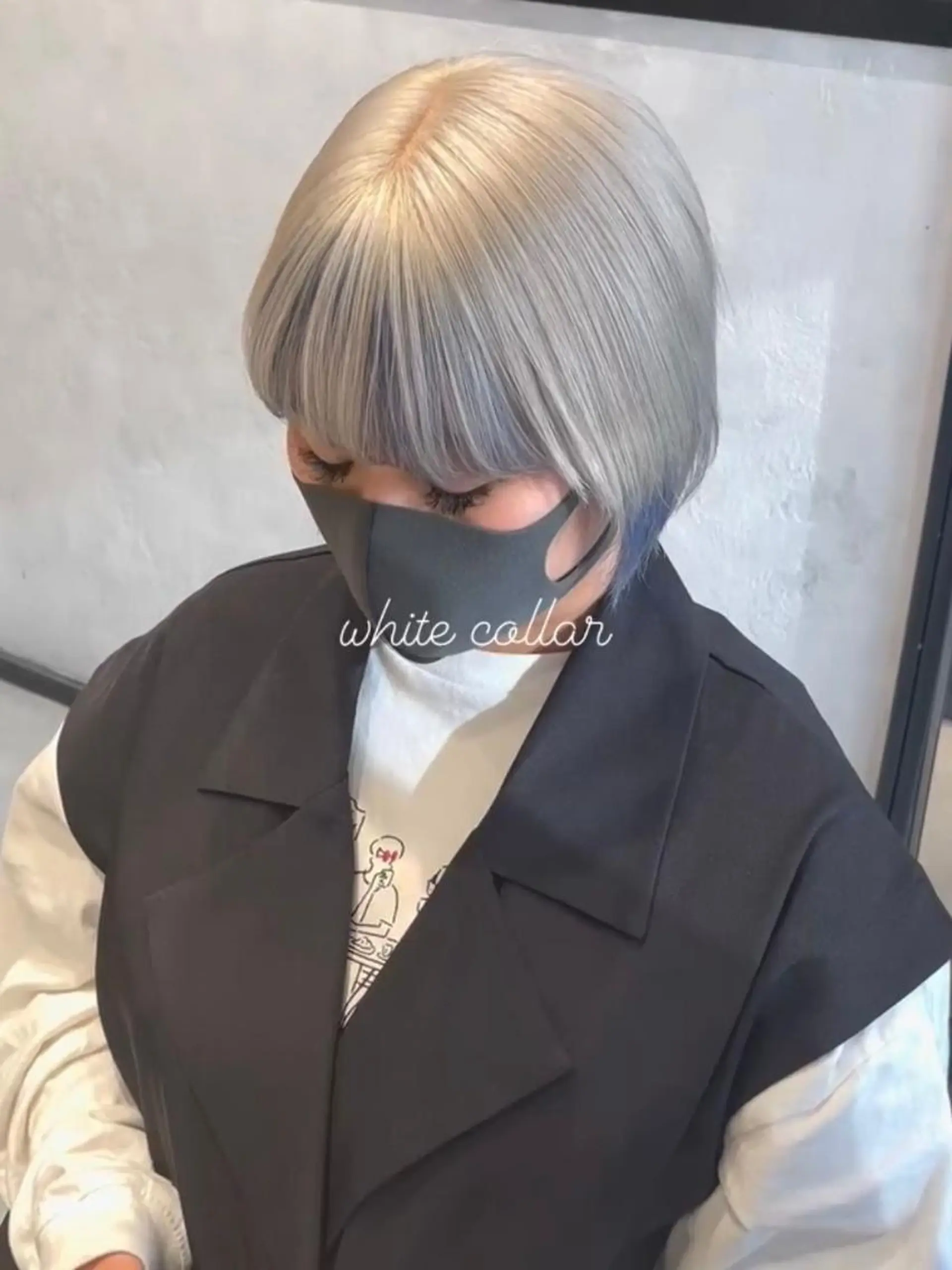 ショート カラー ショートボブ バレイヤージュ ブリーチ ケアブリーチ デザインカラー デザインカラーEir 茶屋町/田村のヘアスタイル