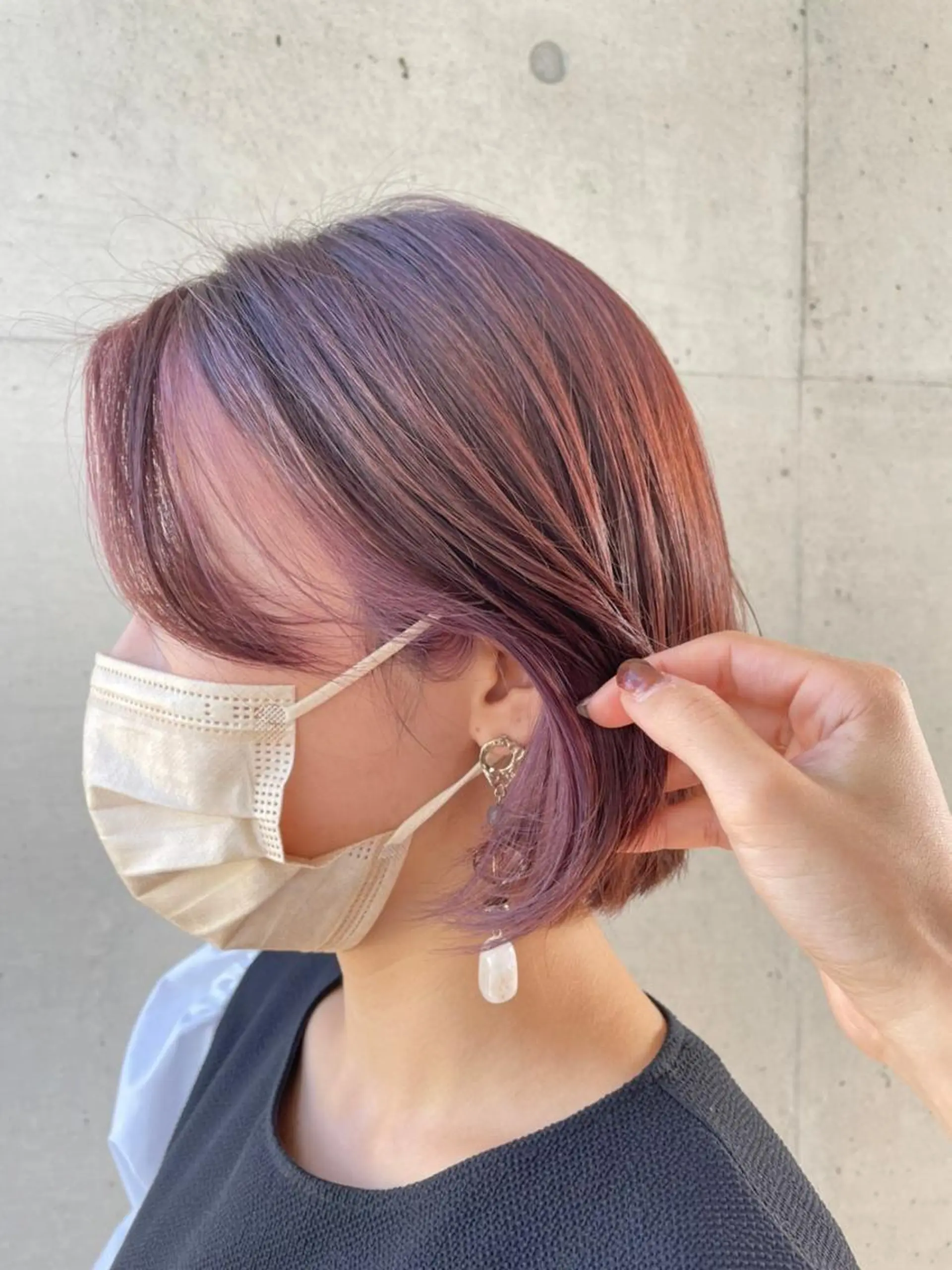 ショート カット ヘアカラー トリートメント 柄澤 菜南子のヘアスタイル