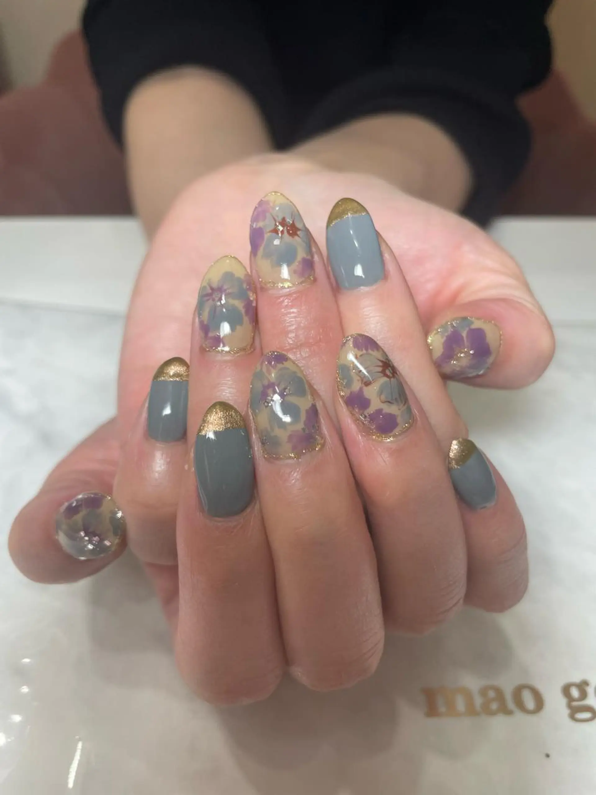 ミディアム ネイル アートネイル フラワーネイル ハンドネイル ネイルサロン Sweetのネイルデザイン