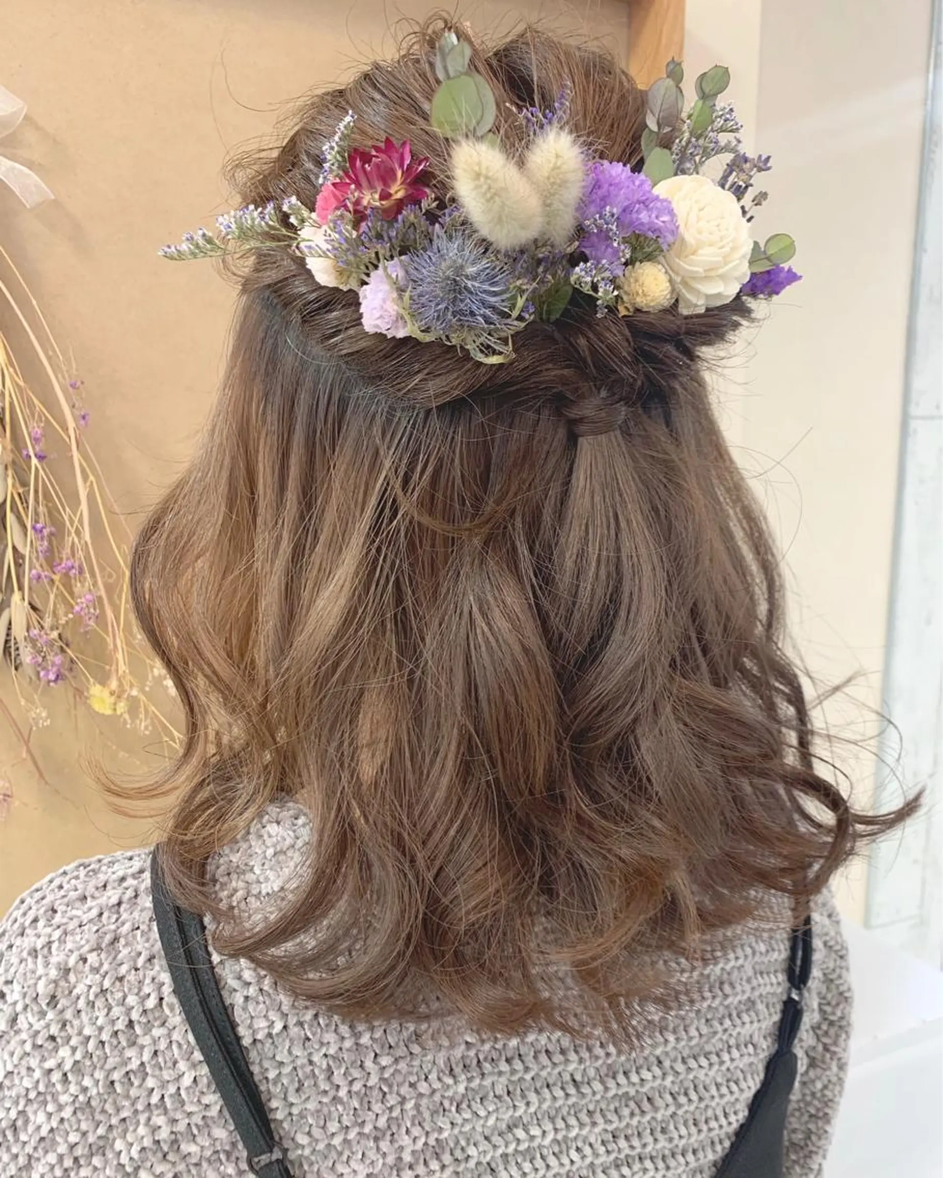 ミディアム カラー 立川 奈那子のヘアスタイル