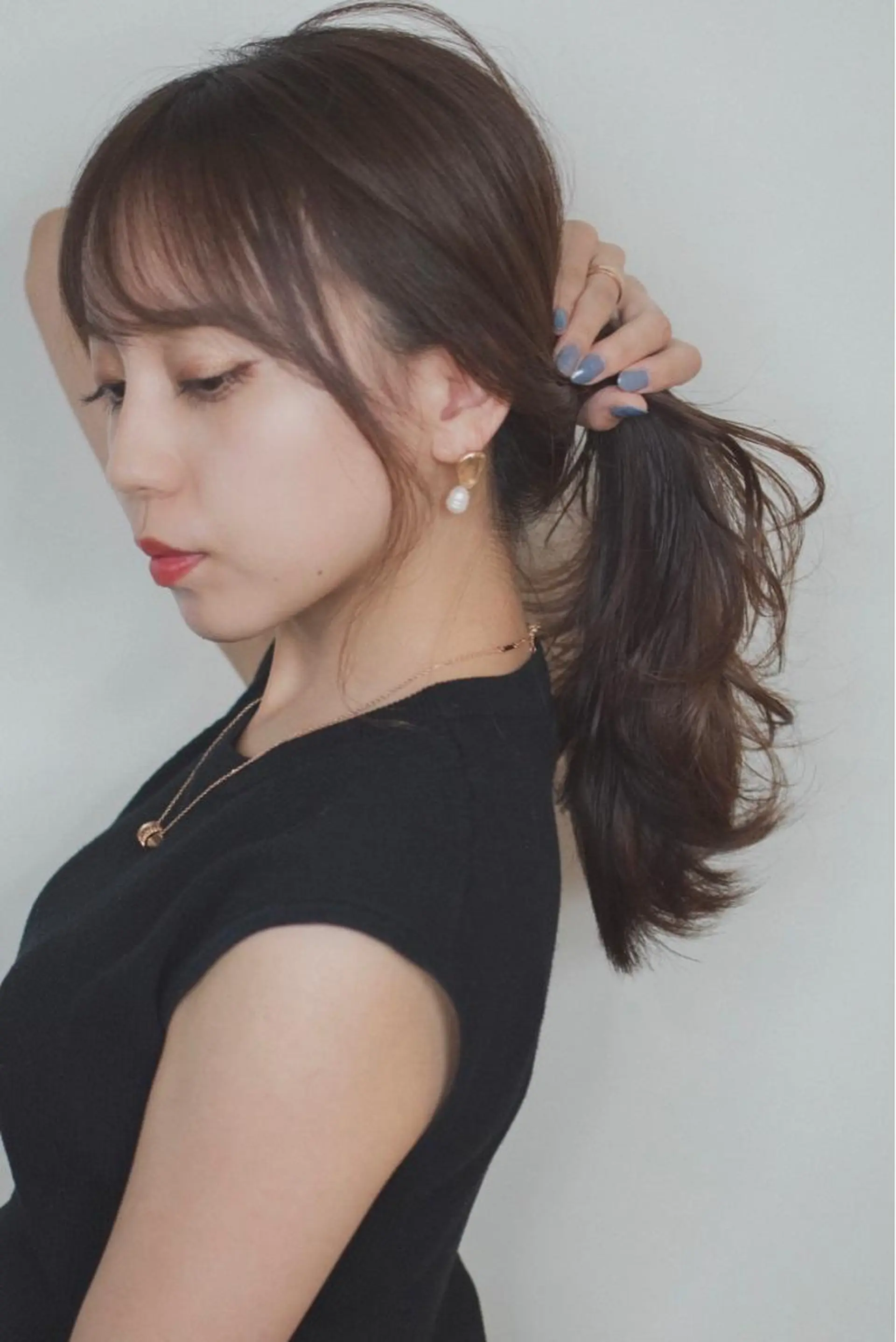 セミロング カラー Le'a銀座所属・前髪/顔周り /レイヤー/秋山 元のヘアスタイル