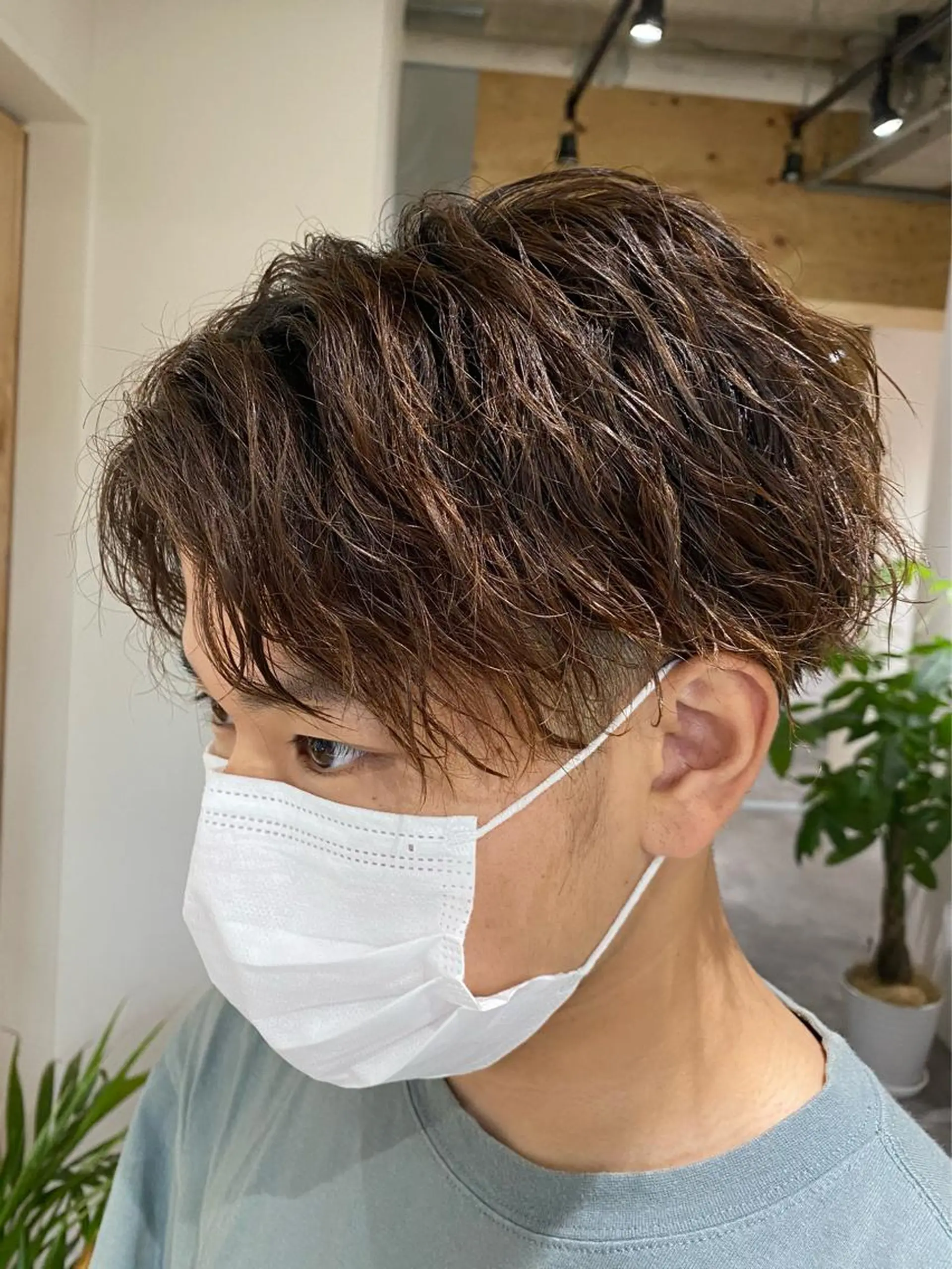 パーマ メンズ カット パーマ ヘアセット メンズブリーチカラー /パーマ ごーた立川のヘアスタイル