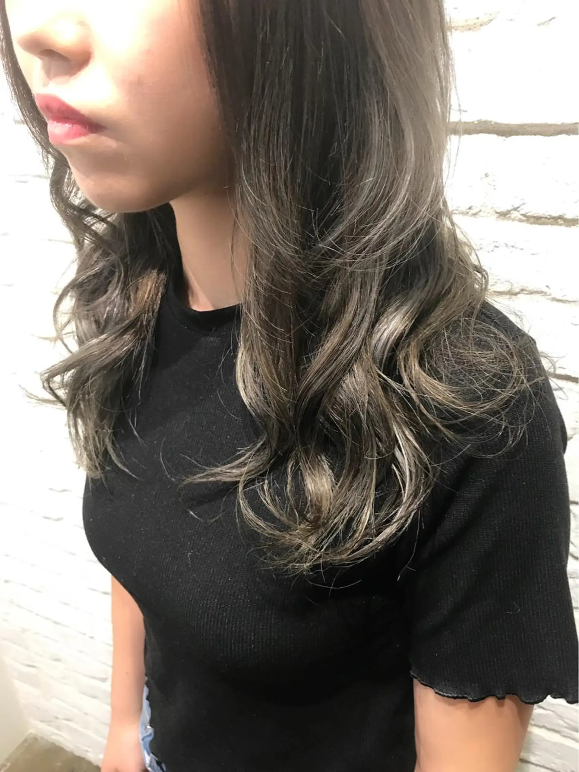 セミロング カラー ハイライトカラー ハイライト UMEDA FIGAROのヘアスタイル