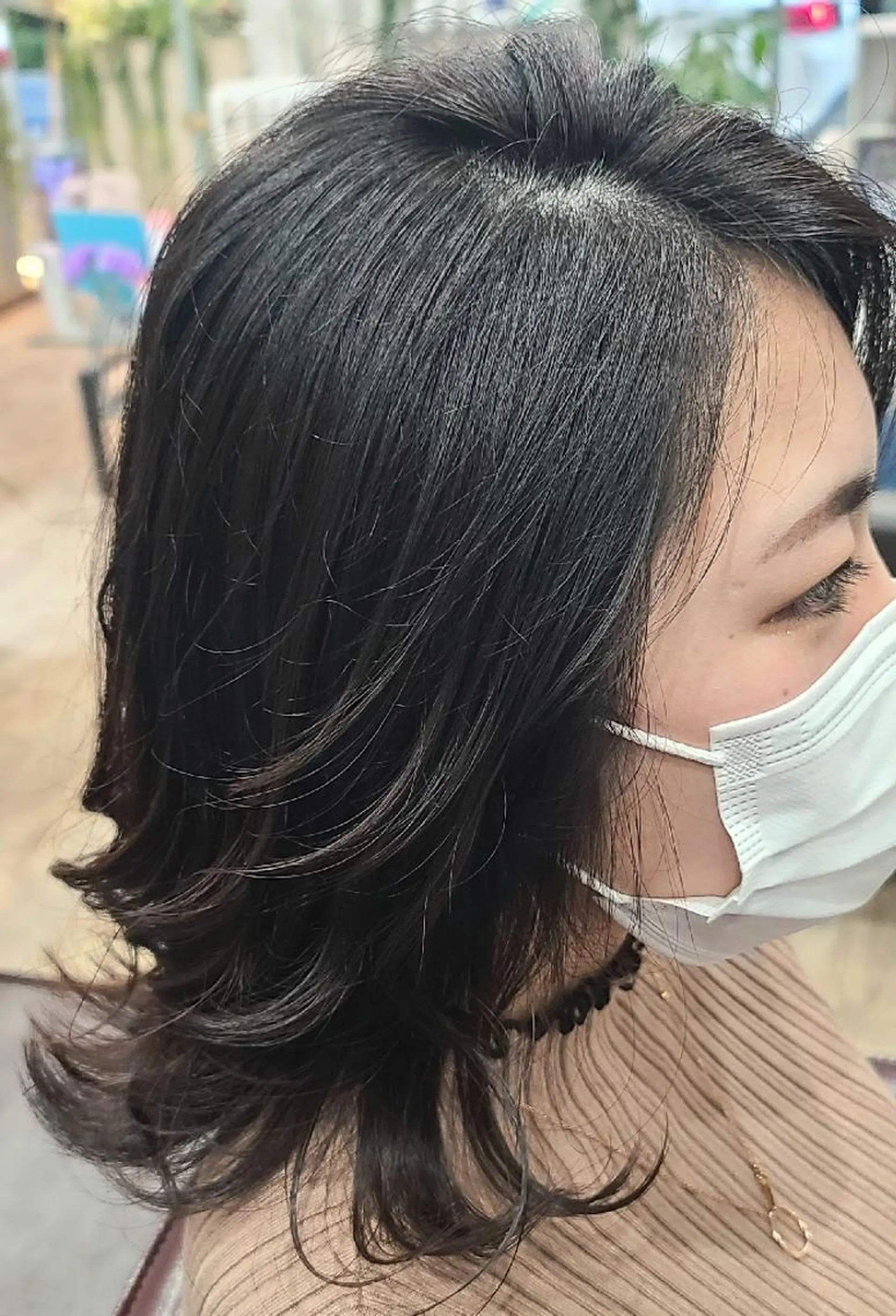 ミディアム パーマ 井澗 修二のヘアスタイル