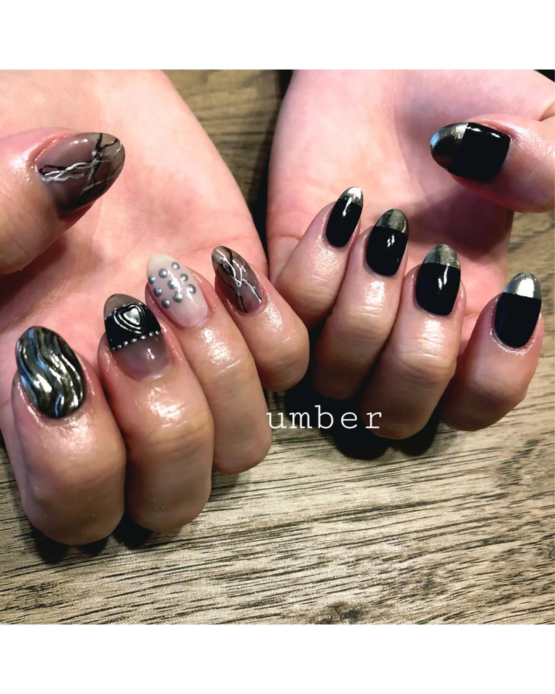 ネイル アートネイル クリアネイル フットネイル マグネットネイル メンズネイル ハンドネイル umber 三茶1分のネイルデザイン