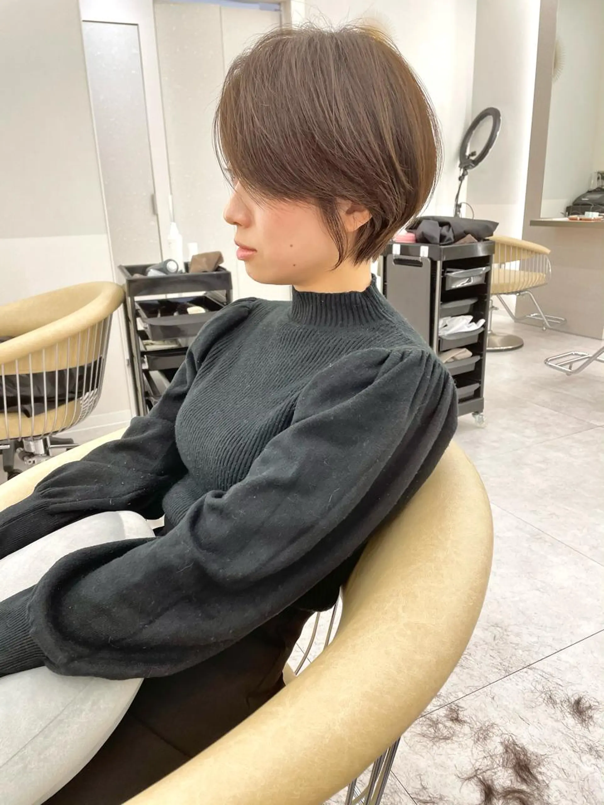 ショート カラー ショートボブ ショートレイヤー ハンサムショート 丸みショート ボブ カット ヘアカラー トリートメント ヘッドスパ 木原良 (キハラ リョウ)のヘアスタイル