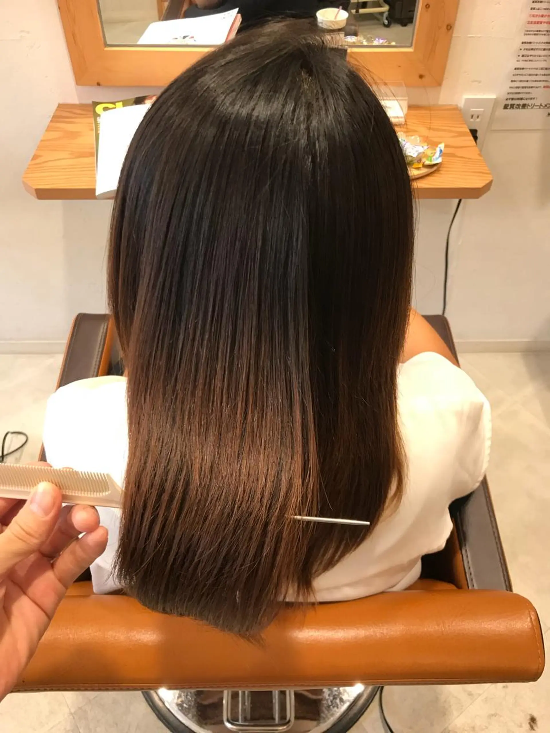 セミロング パーマ 髪質改善 縮毛矯正 ツヤ髪専門美容師 桑原 和誠のヘアスタイル