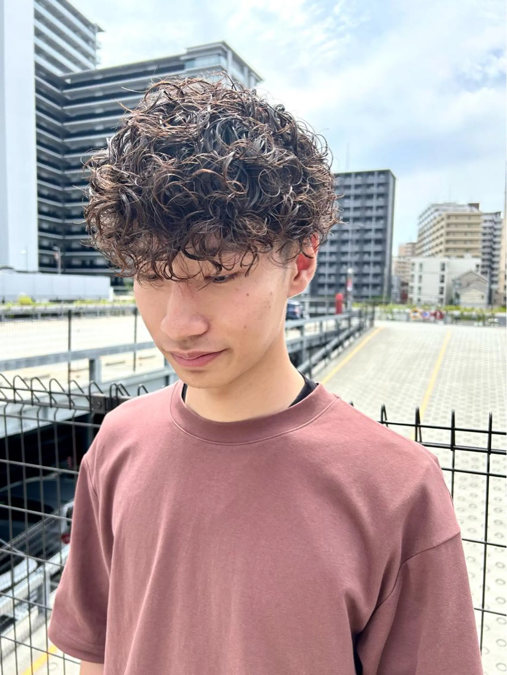 ミディアム カラー パーマ メンズ メンズ特化❤️‍🔥 パーマ職人江口佳乃のヘアスタイル