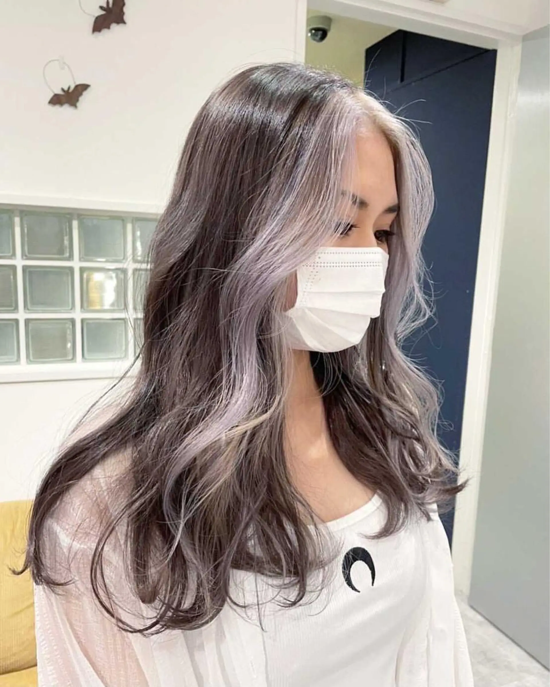 ロング カラー ミストバング  フェイスフレーミング RU RIのヘアスタイル