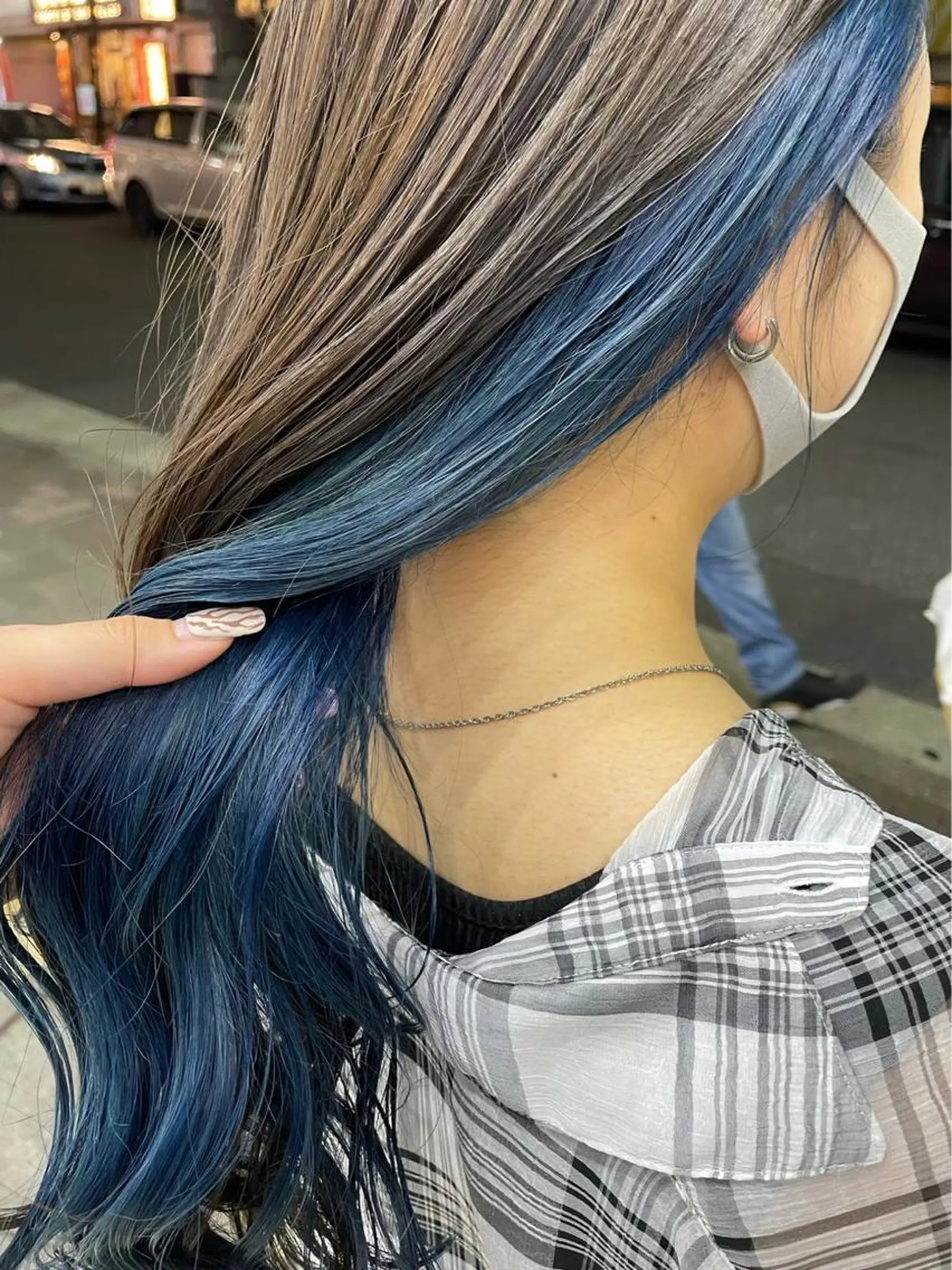 ロング カラー ブリーチ ケアブリーチ 透明感カラー デザインカラー ダブルカラー ヘアカラー メンズ特化/マツエク AYAKA🌙のヘアスタイル