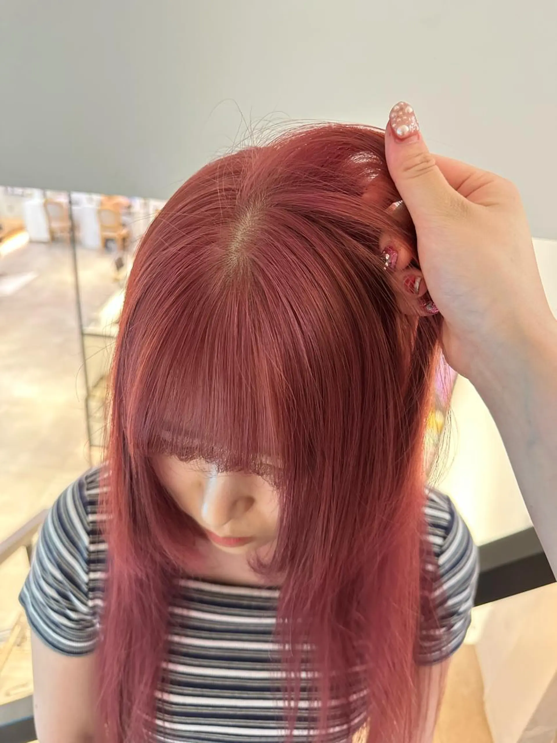 セミロング カラー ヘアアレンジ ヘアカラー ハイトーン特化 pepe🎀のヘアスタイル