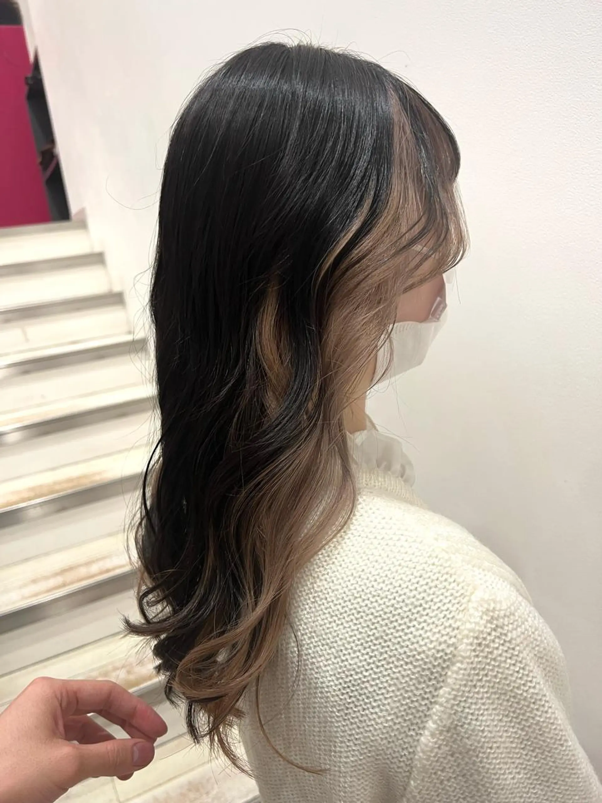 ロング カラー パーマ ヘアアレンジ ヘアカラー トリートメント ヘッドスパ ヘアセット 🌈インナーカラー ‘ショウマ’🌈のヘアスタイル