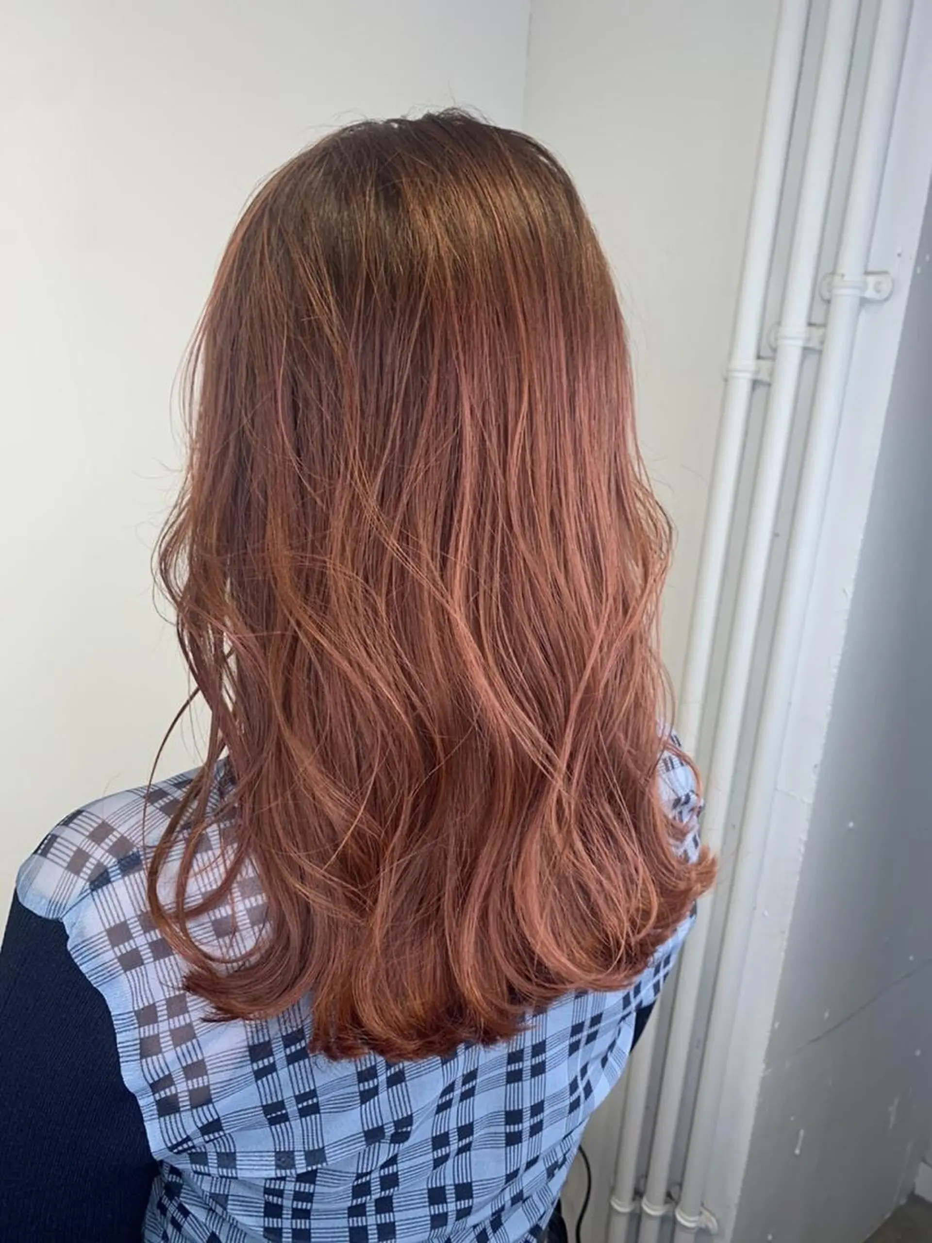 ミディアム カラー オレンジ mizuki roan多々良店のヘアスタイル