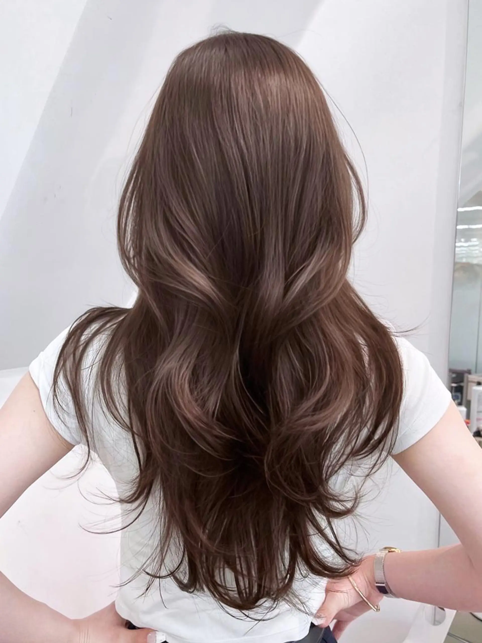 セミロング カラー ミストバング  フェイスフレーミング 韓国風ヘア おくれ毛 カット ヘアカラー トリートメント ITbyALBUM 中野店のヘアスタイル