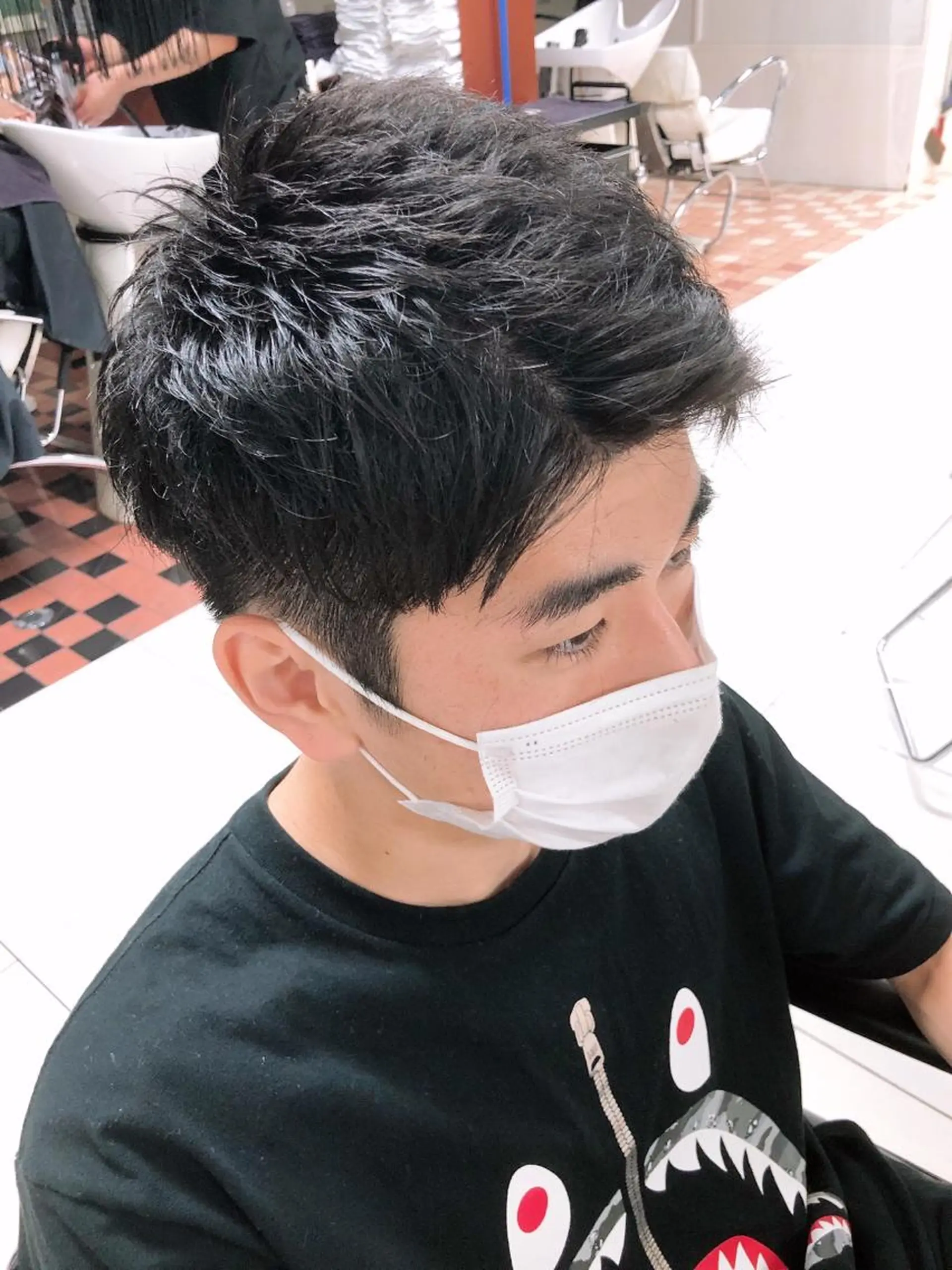 メンズ アップバング 刈り上げ 🩵レイヤー✖︎ 髪質改善🩵リョウヤのヘアスタイル