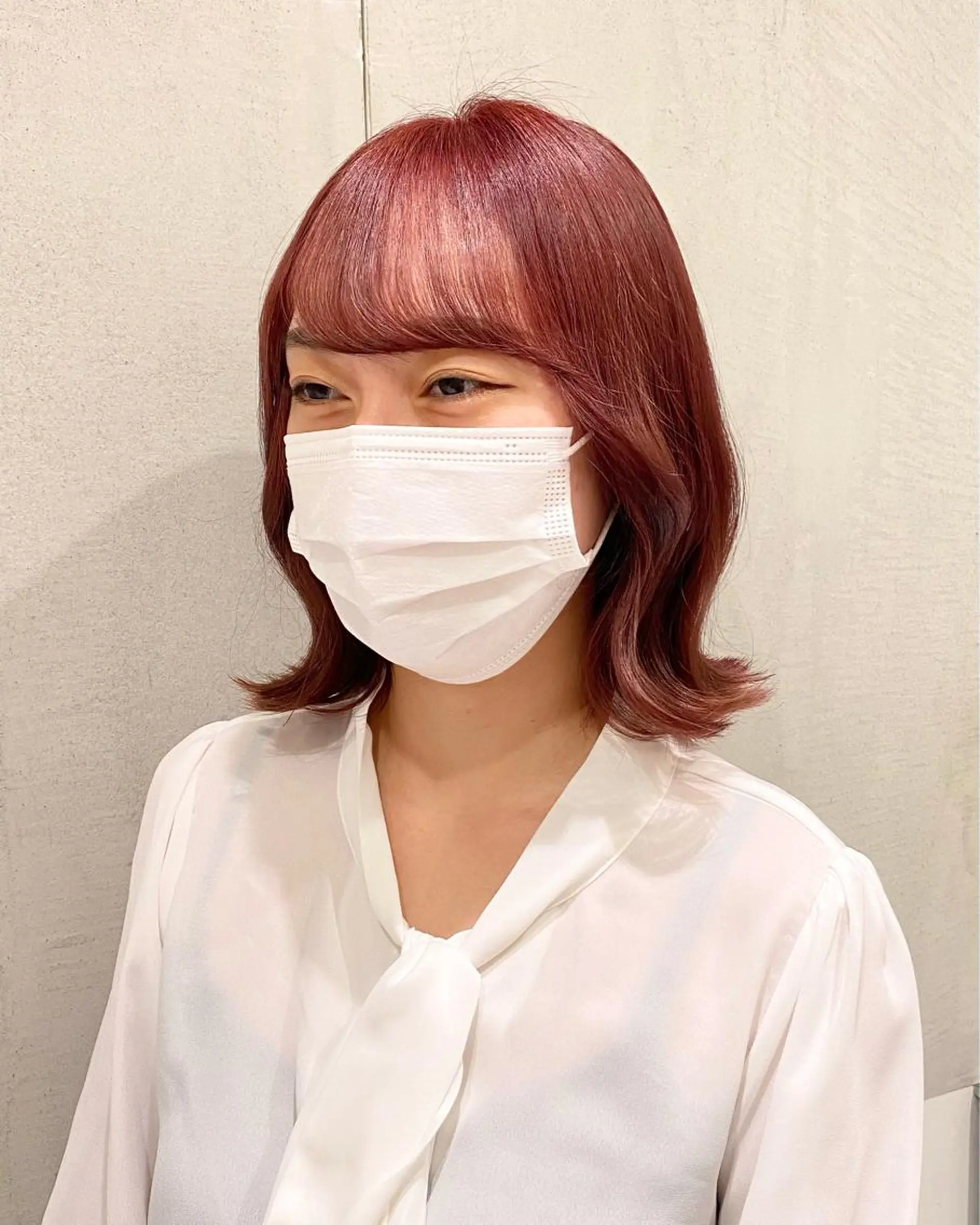 ミディアム カラー ヘアカラー 艶感/ナチュラル 🩵amiのヘアスタイル