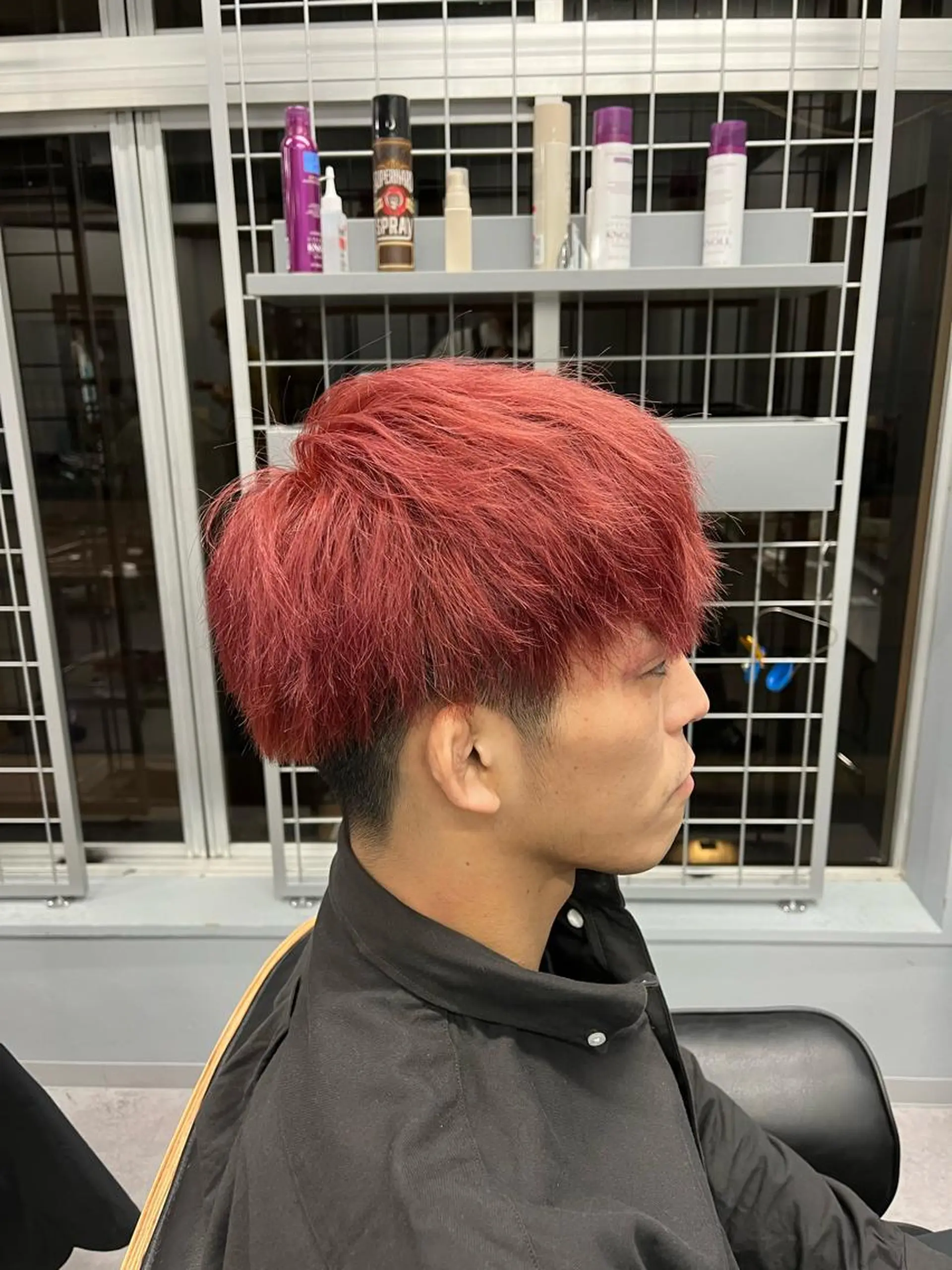 ショート メンズ センターパート フェードカット マッシュ メンズパーマ メンズツイストパーマ 池袋メンズパーマ フェード純平のヘアスタイル