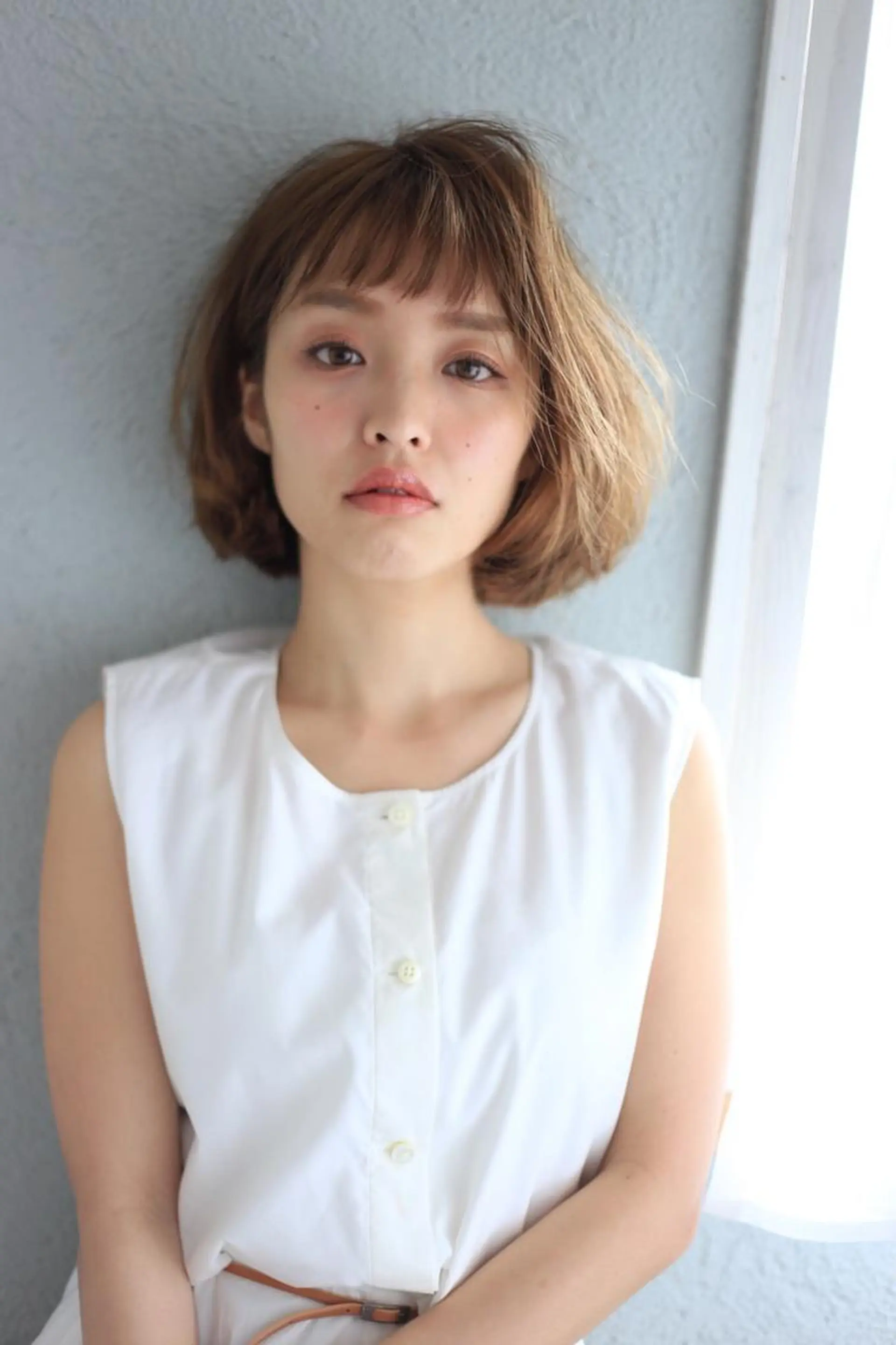 ミディアム 松島 涼花のヘアスタイル