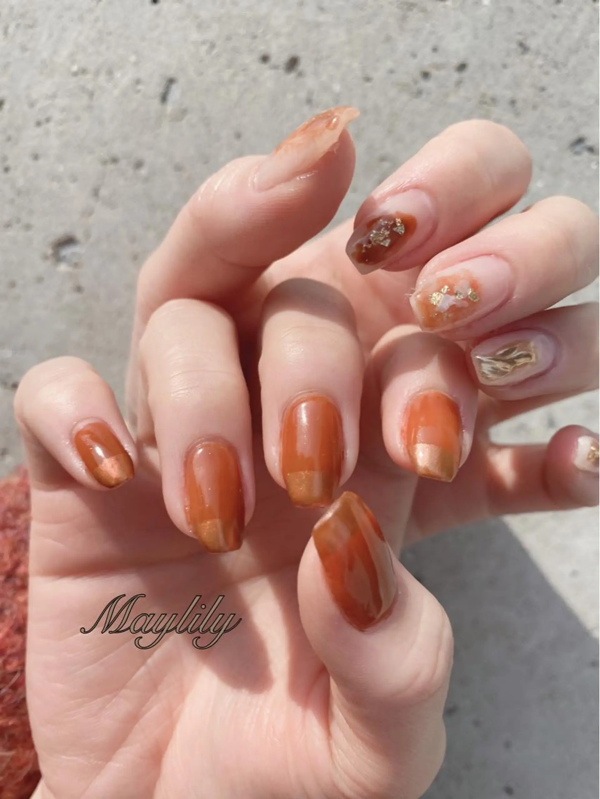 ネイル 持ち込み ハンドネイル Nail care salon Maylily所属・Nail salon Maylilyのネイルデザイン