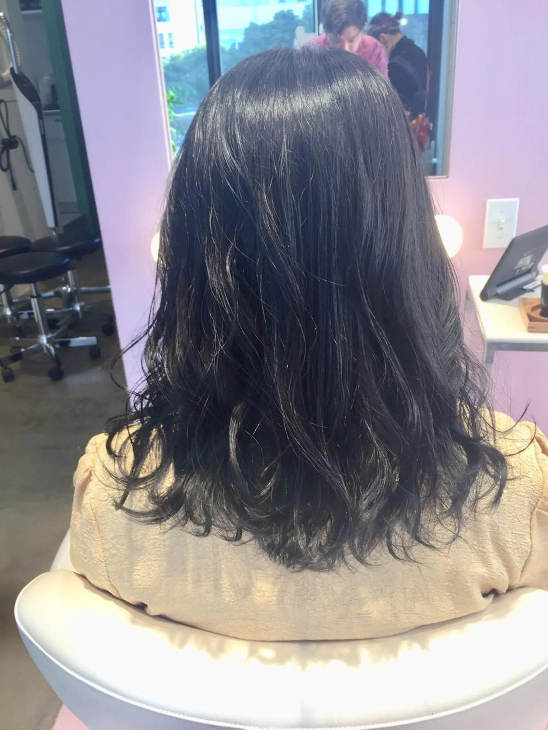 ミディアム アッシュ カット ヘアカラー トリートメント 所渉/韓国レイヤー /ウルフカットのヘアスタイル