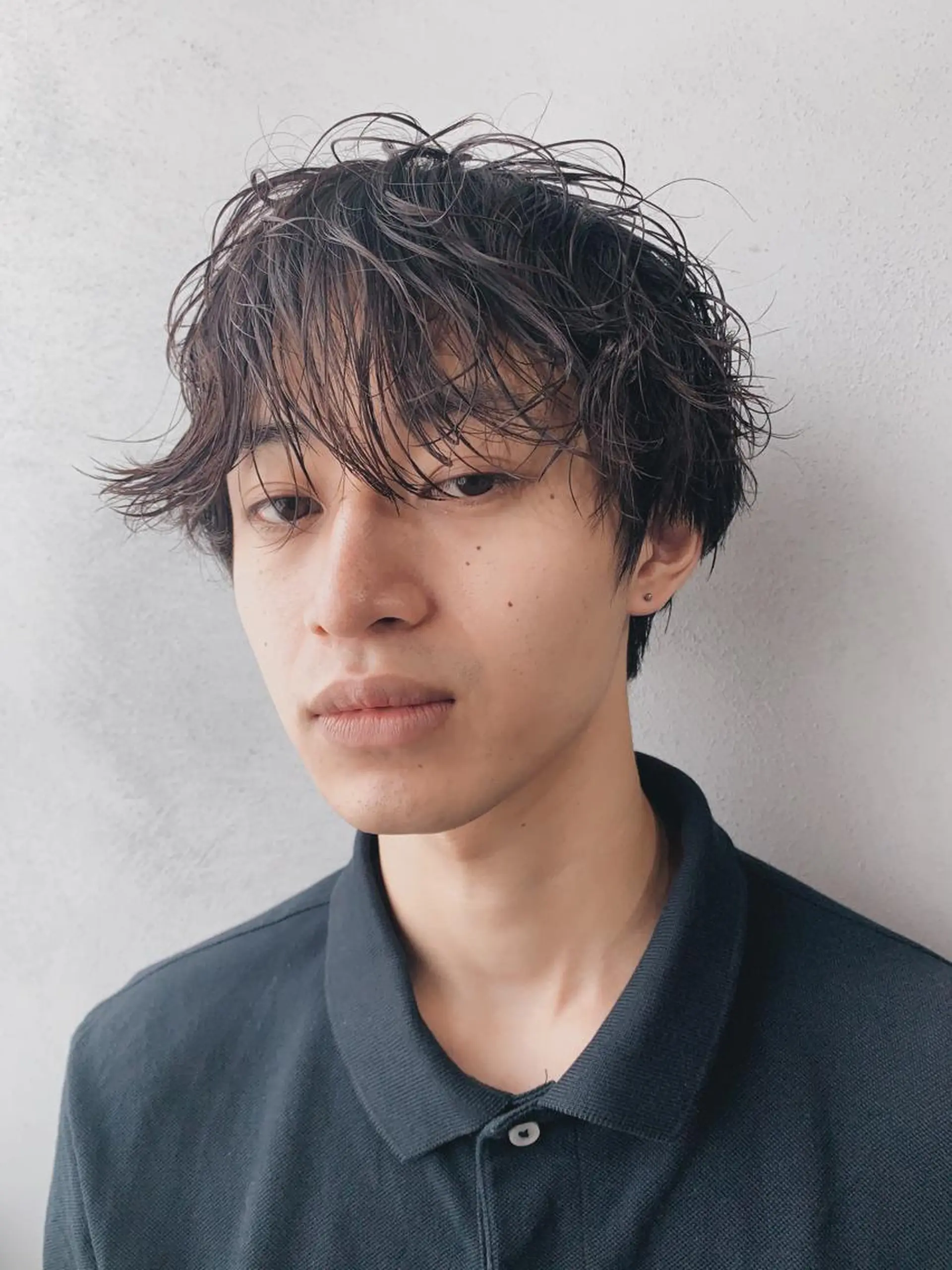 ショート パーマ メンズ ボブパーマコテ巻き風 パーマNo1深江秀平のヘアスタイル