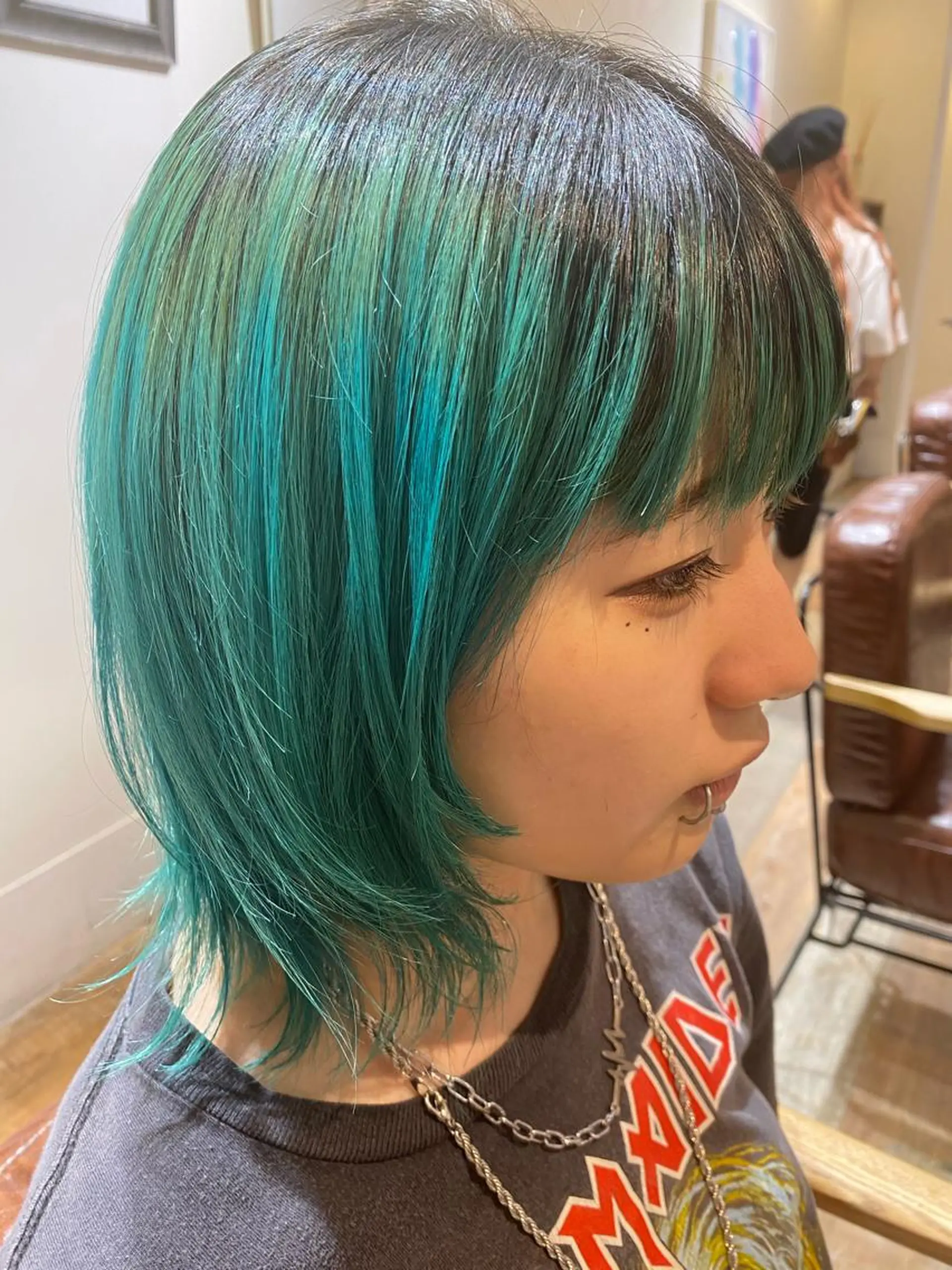 ミディアム カット 縮毛矯正 しもかわ かほのヘアスタイル