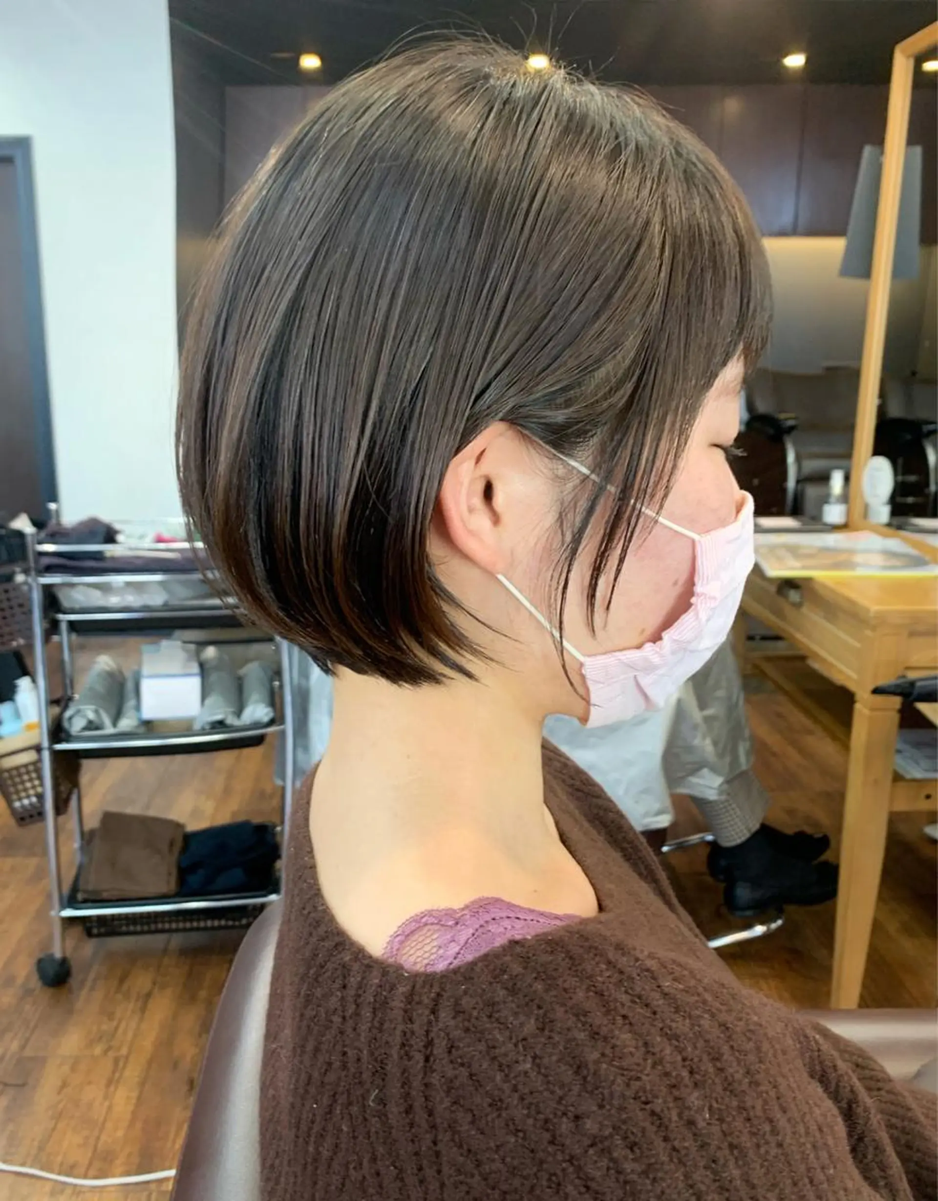 ショート カラー 縮毛矯正/ショート/ レイヤー/畑中正敏のヘアスタイル