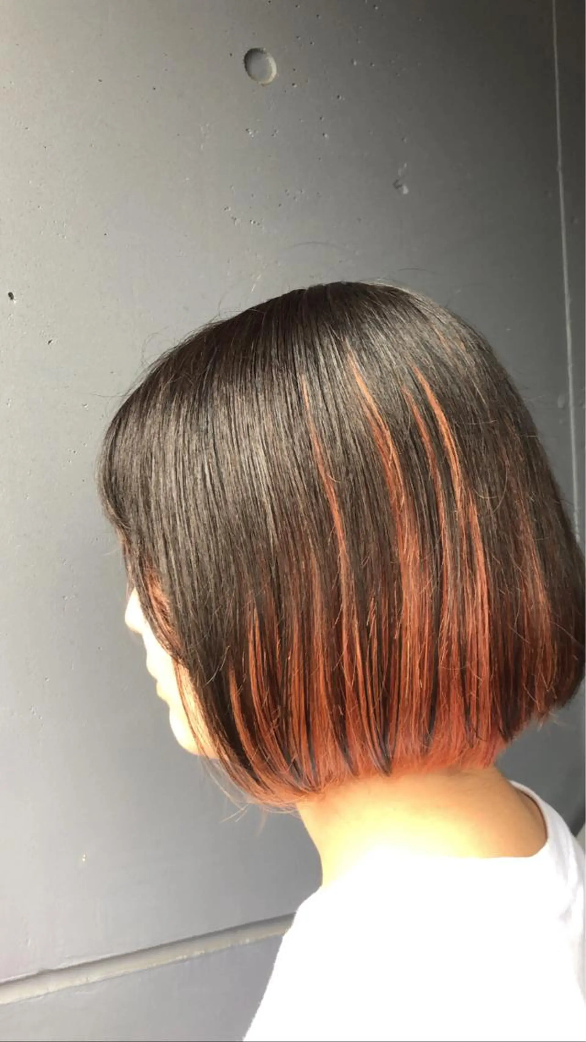 ショート ヘアアレンジ ボブ 🎀縮毛矯正.暗髪 .艶髪🩶ちひろのヘアスタイル