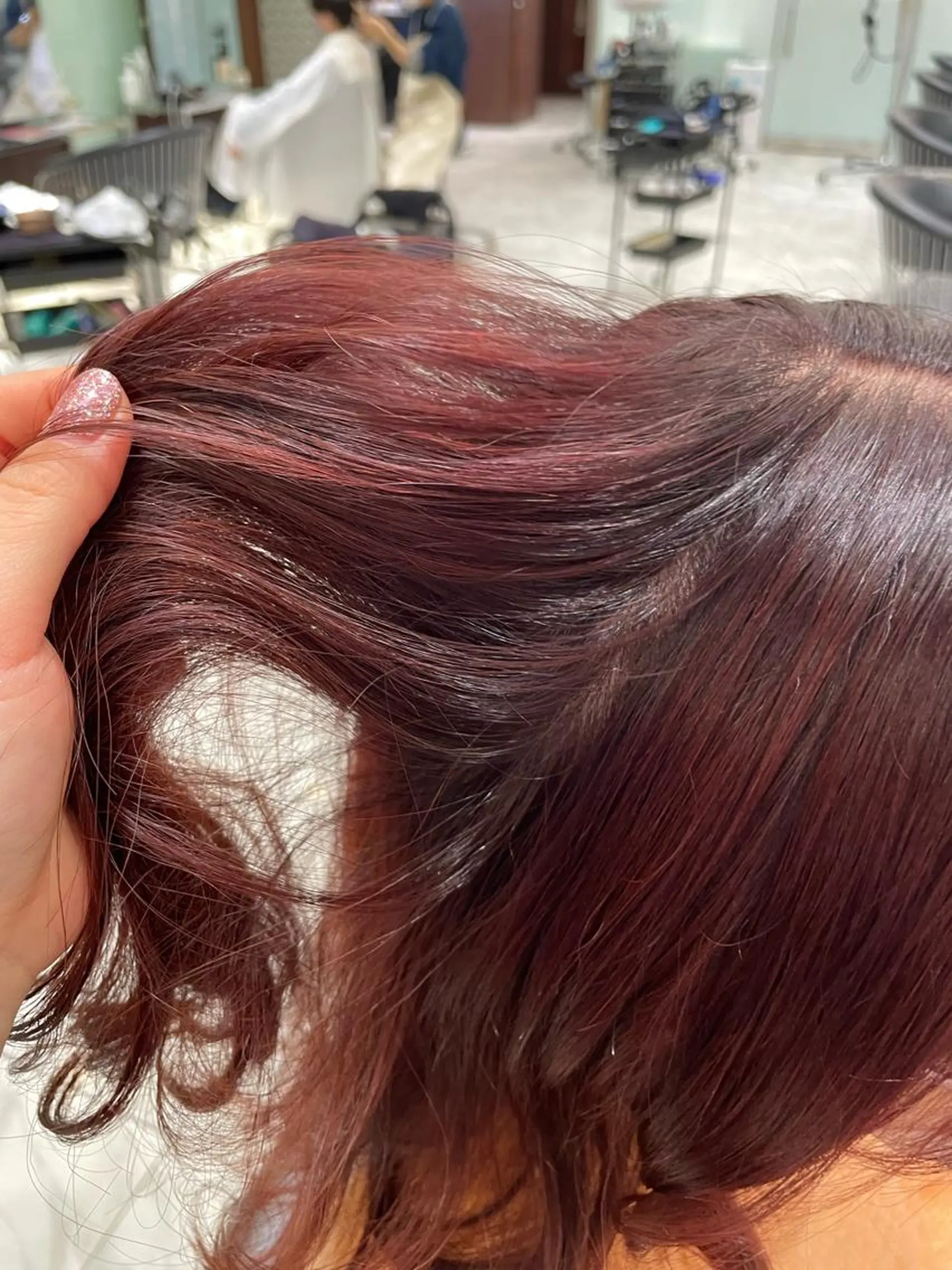 セミロング ヘアカラー トリートメント ボブパーマ 🌷ヨシカワハナコのヘアスタイル